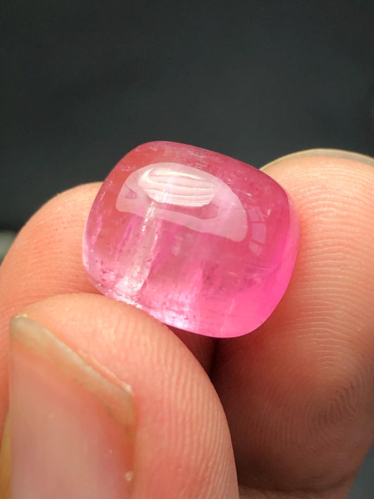 13.30 carat pink tourmaline cabochon