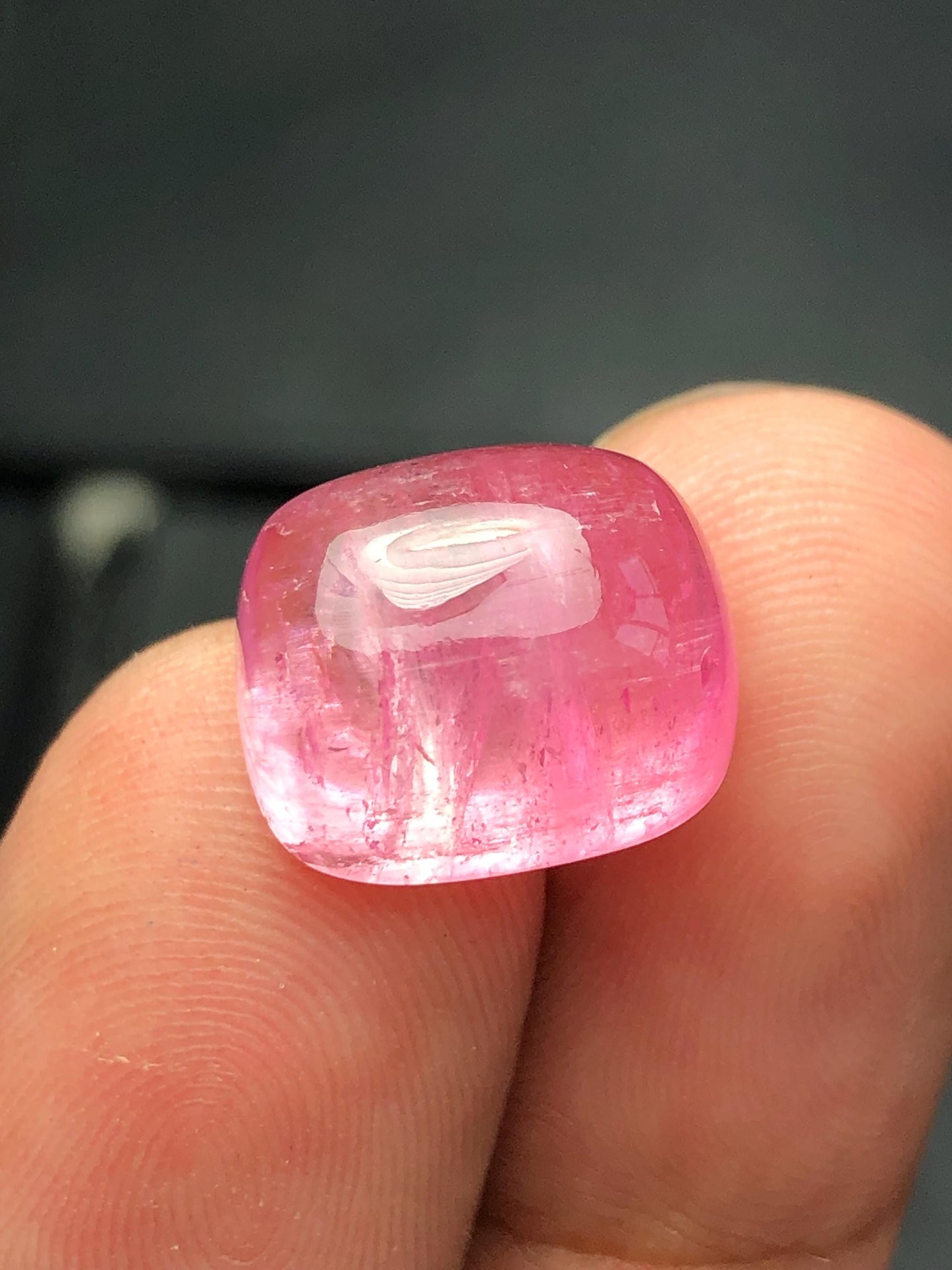 13.30 carat pink tourmaline cabochon