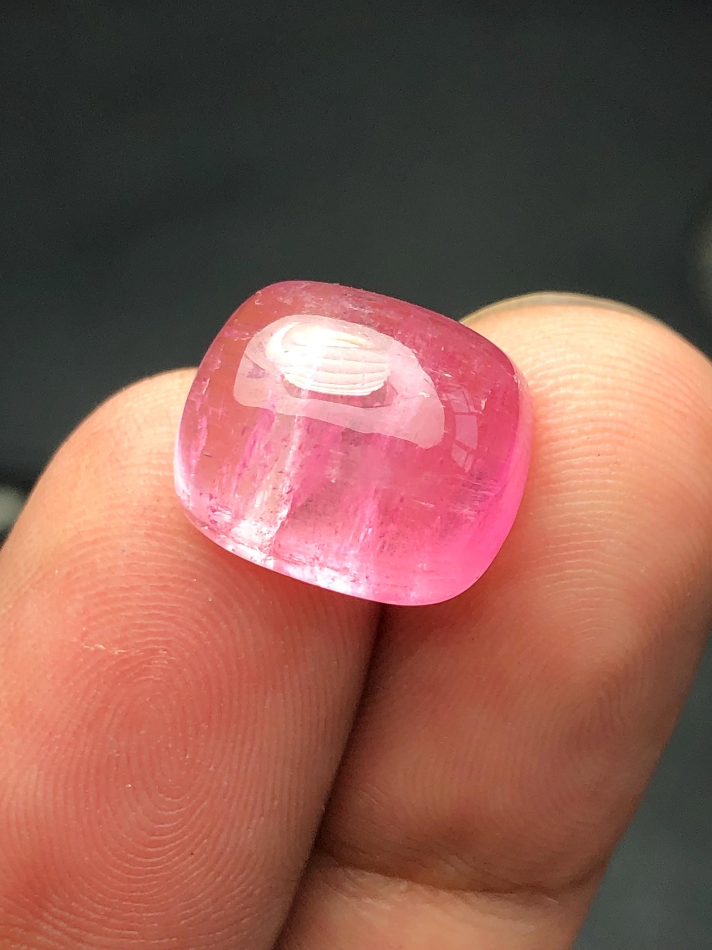 13.30 carat pink tourmaline cabochon