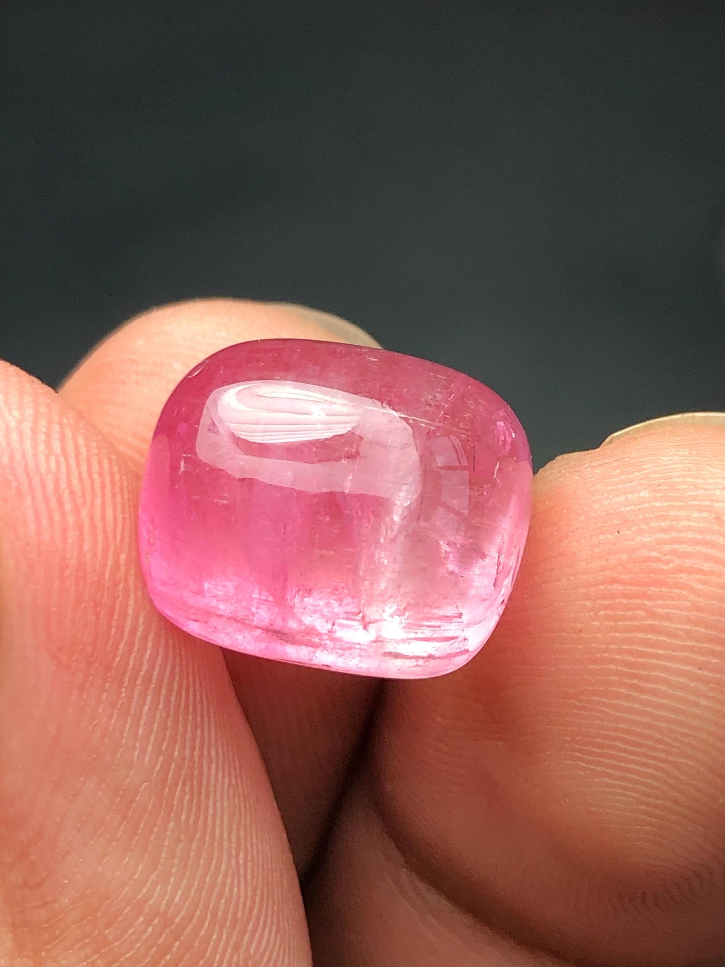 13.30 carat pink tourmaline cabochon