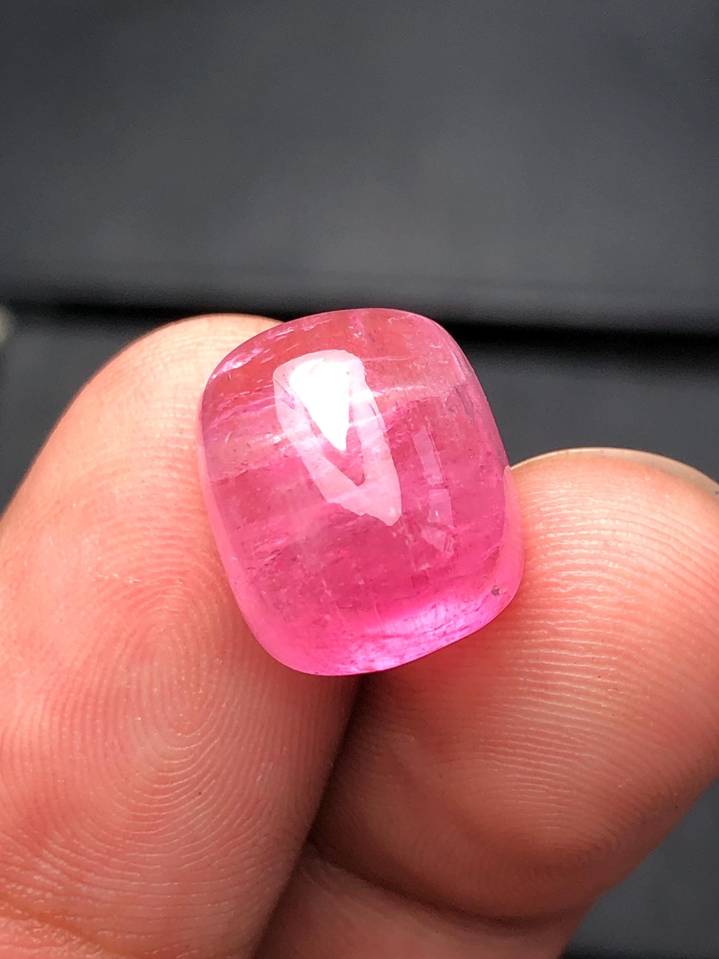 13.30 carat pink tourmaline cabochon