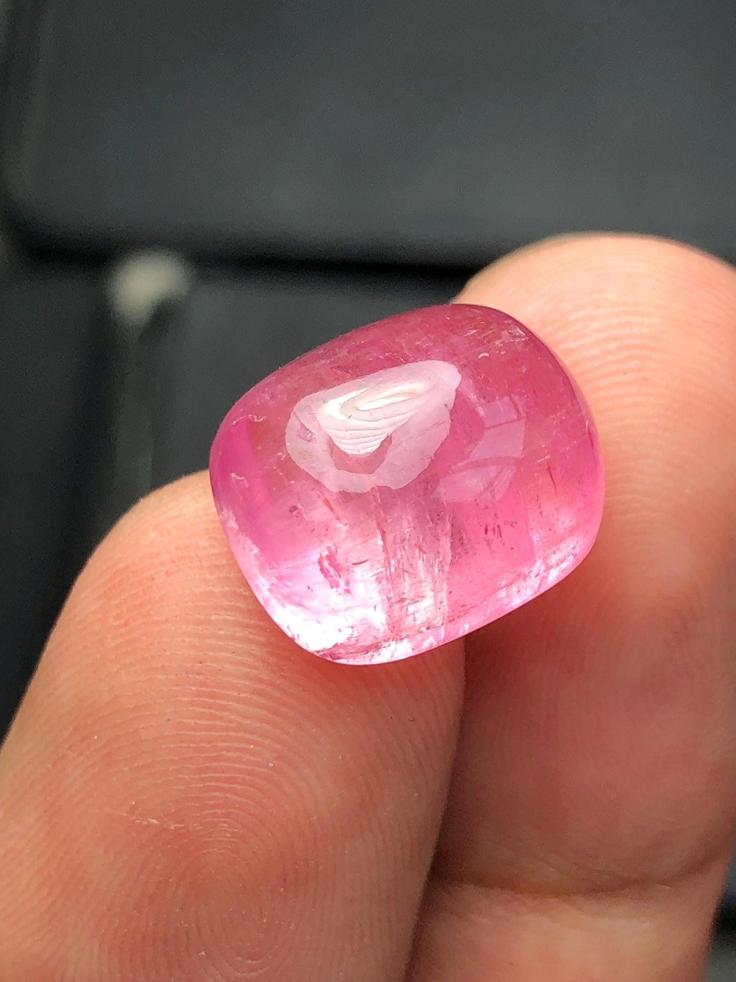 13.30 carat pink tourmaline cabochon