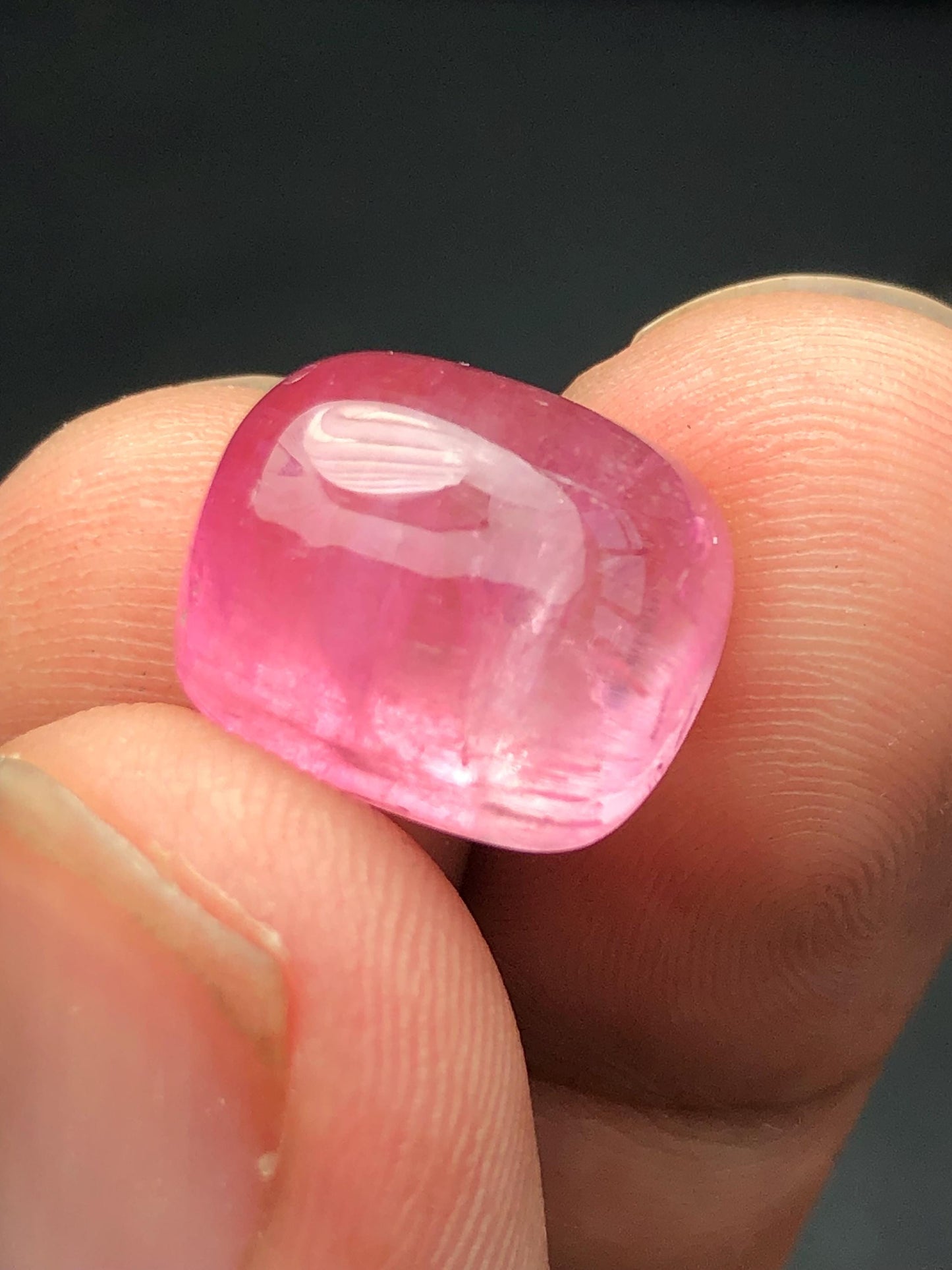 13.30 carat pink tourmaline cabochon