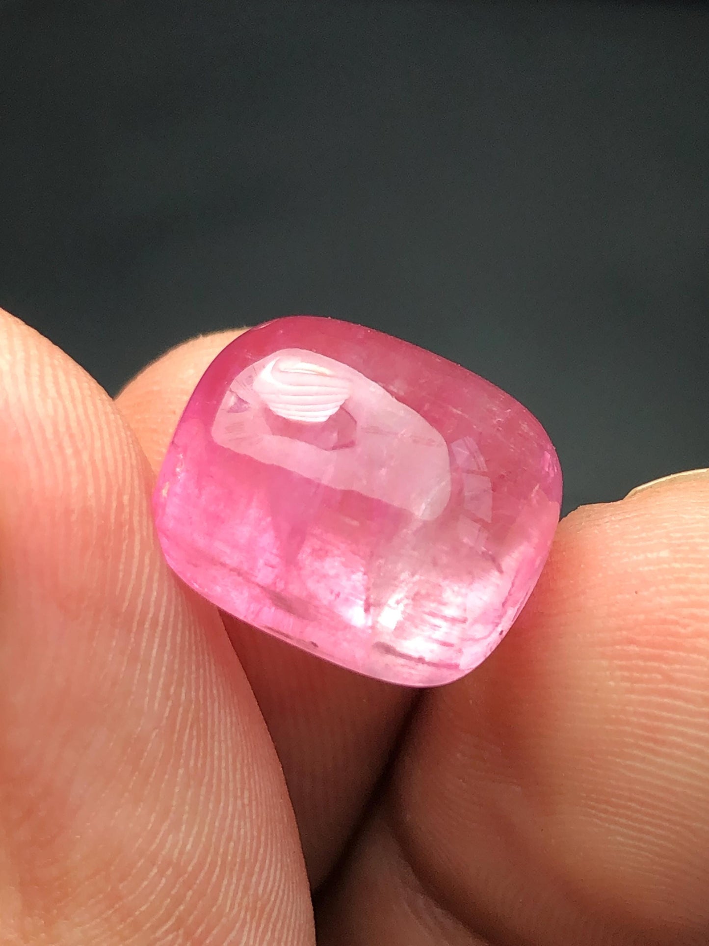 13.30 carat pink tourmaline cabochon