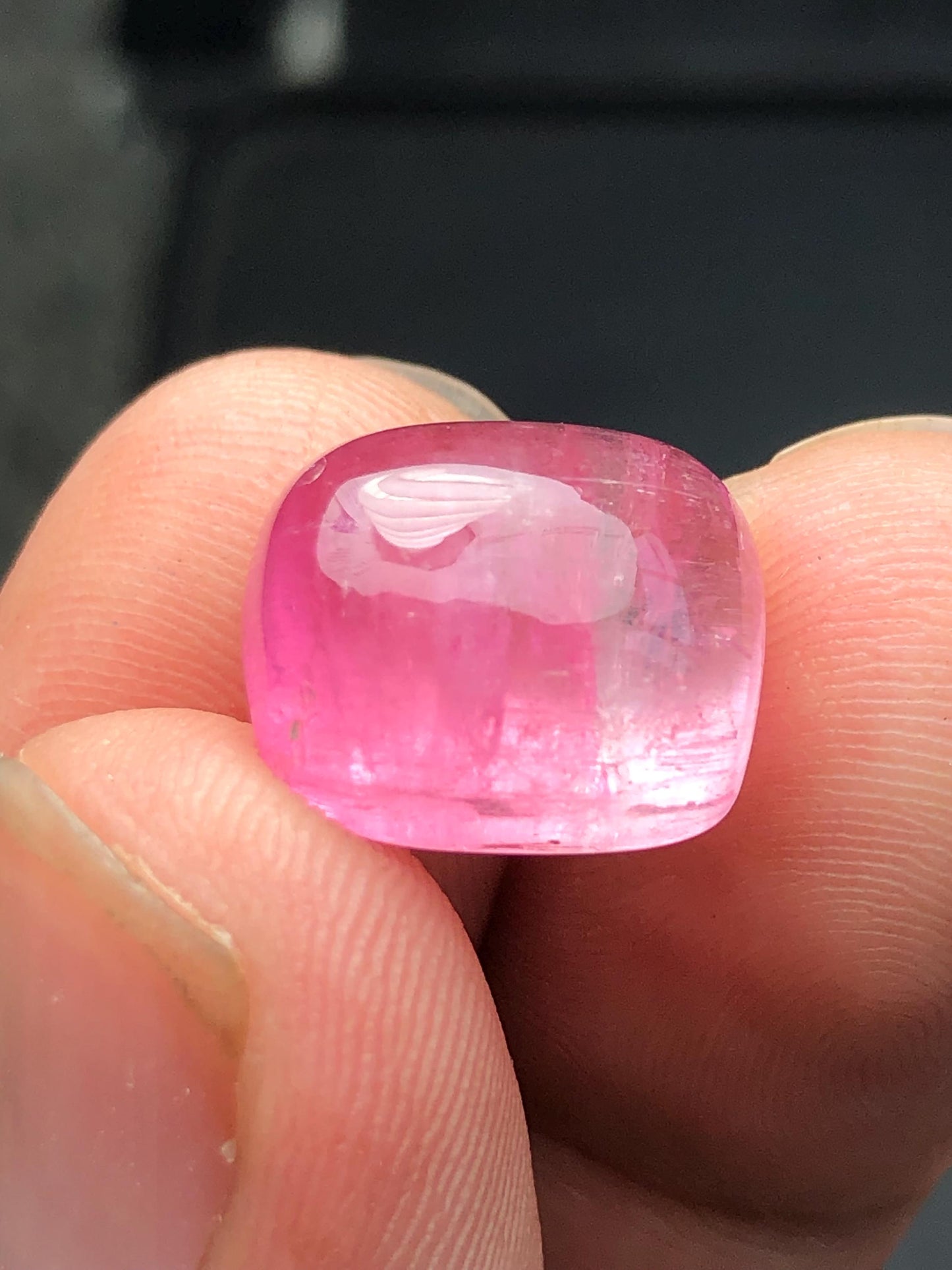 13.30 carat pink tourmaline cabochon