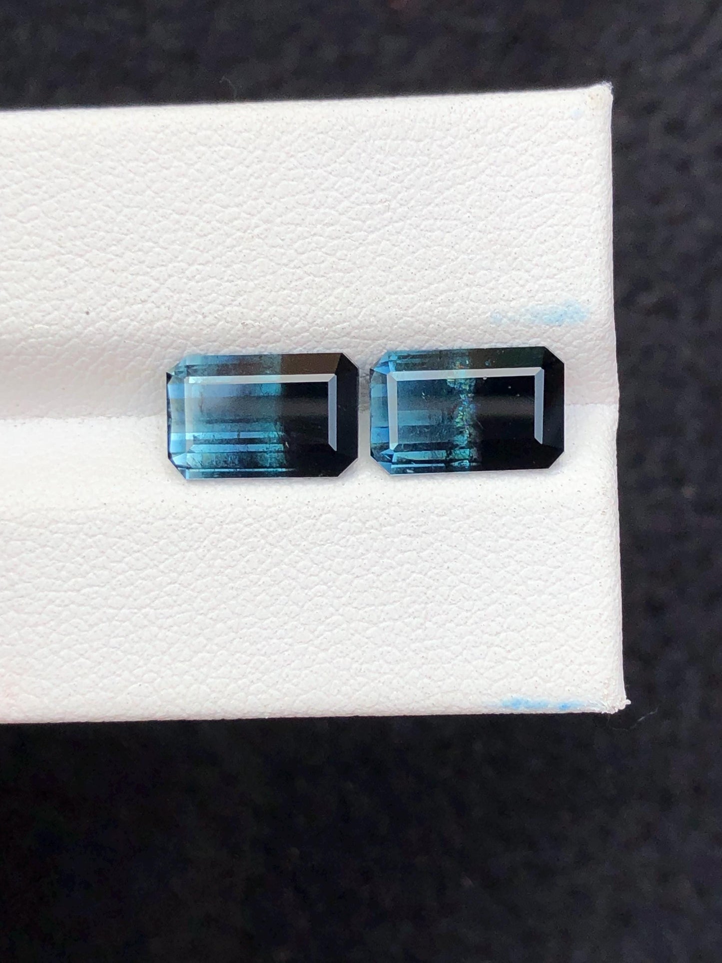 5.20 carat Unique bi colour tourmaline pair