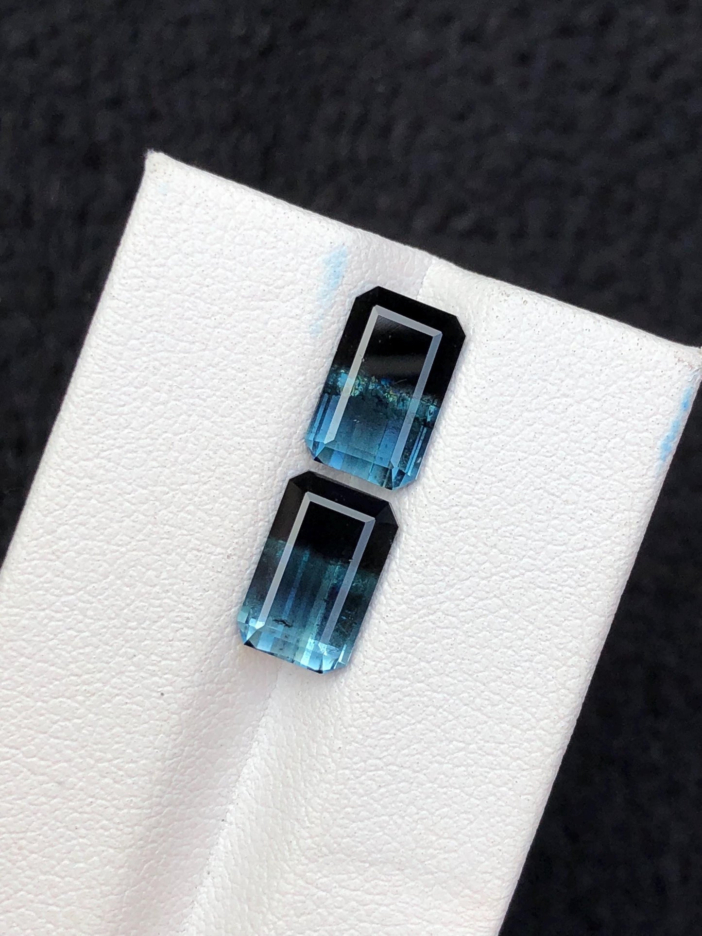 5.20 carat Unique bi colour tourmaline pair