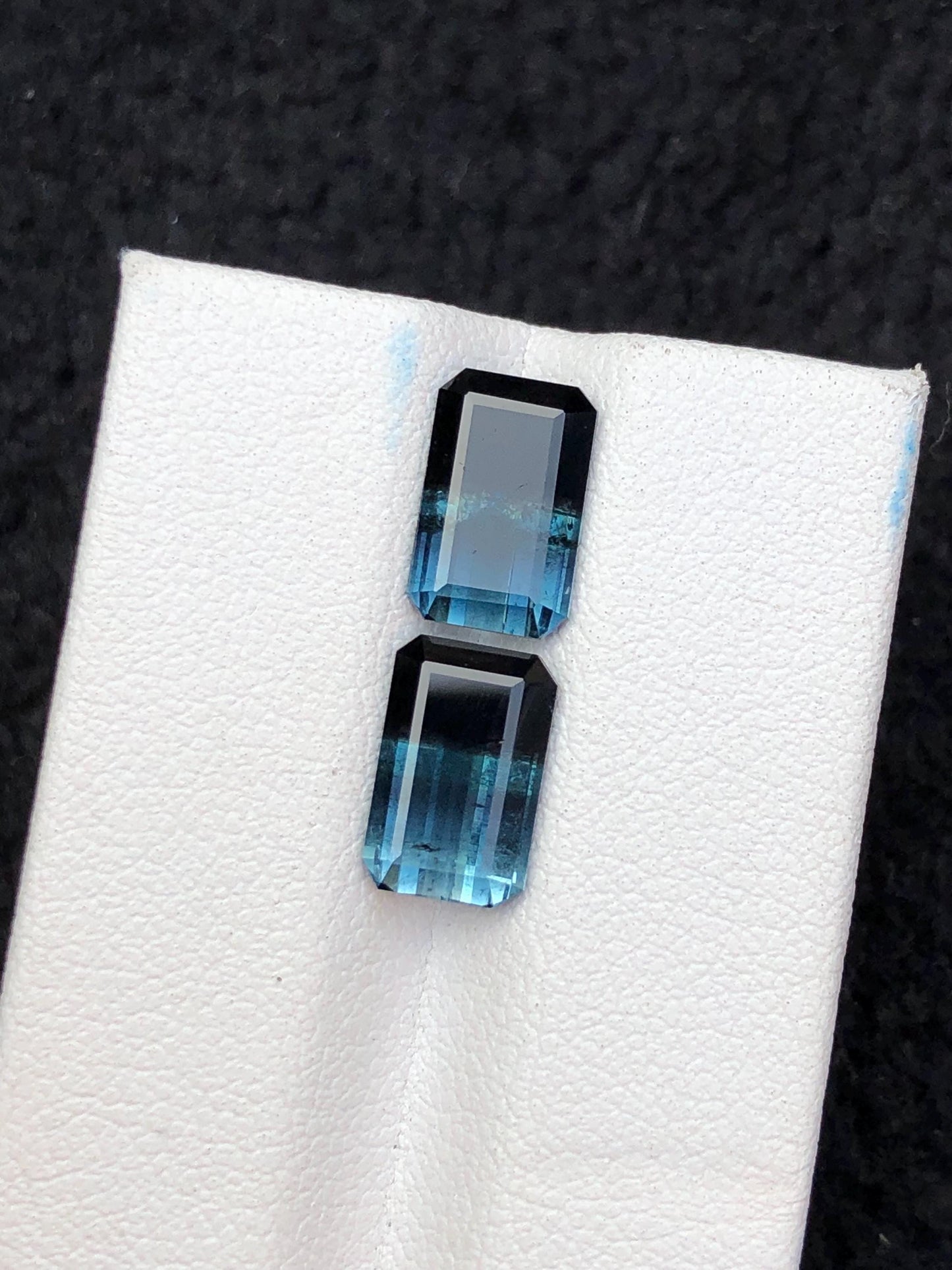 5.20 carat Unique bi colour tourmaline pair