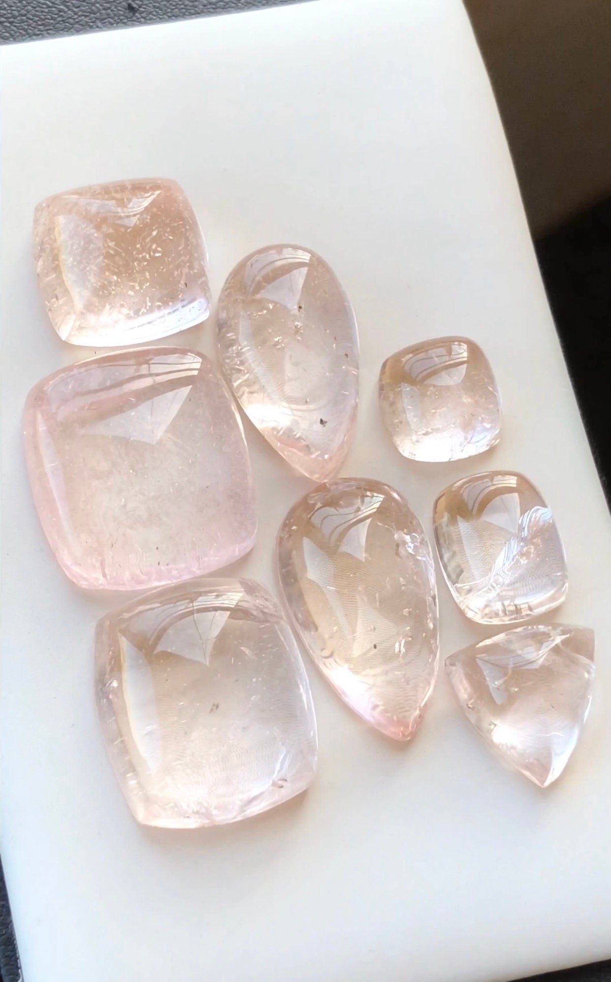 Morganite cabochons top quality