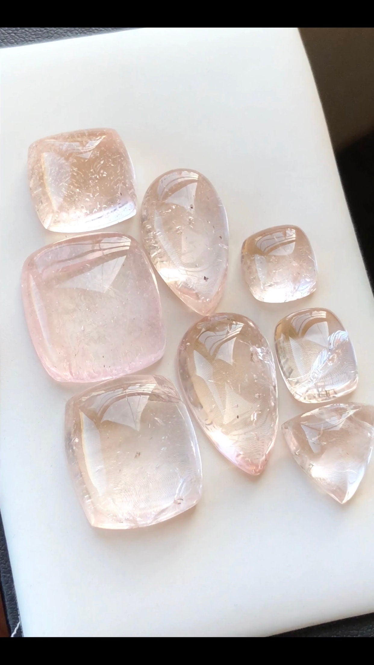 Morganite cabochons top quality