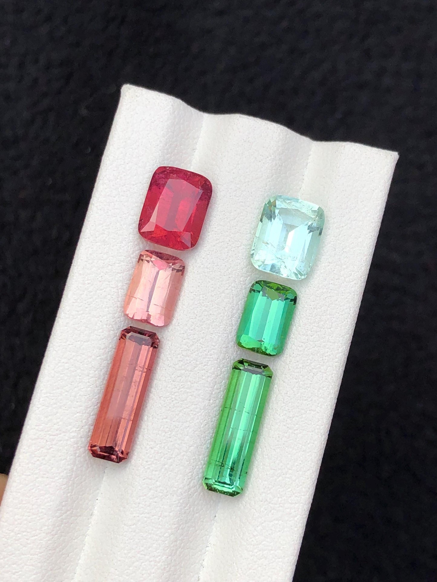 14.30 carats Face Top reverse tourmaline pairs origin Afghanistan