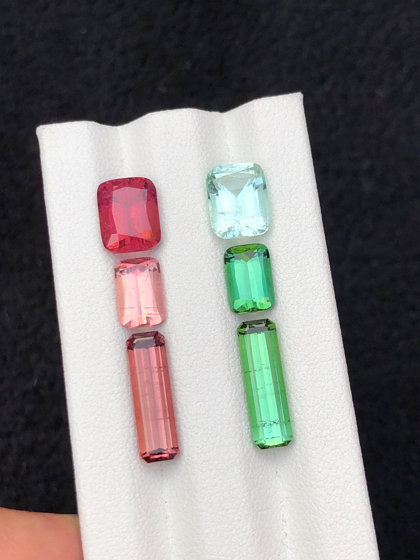 14.30 carats Face Top reverse tourmaline pairs origin Afghanistan