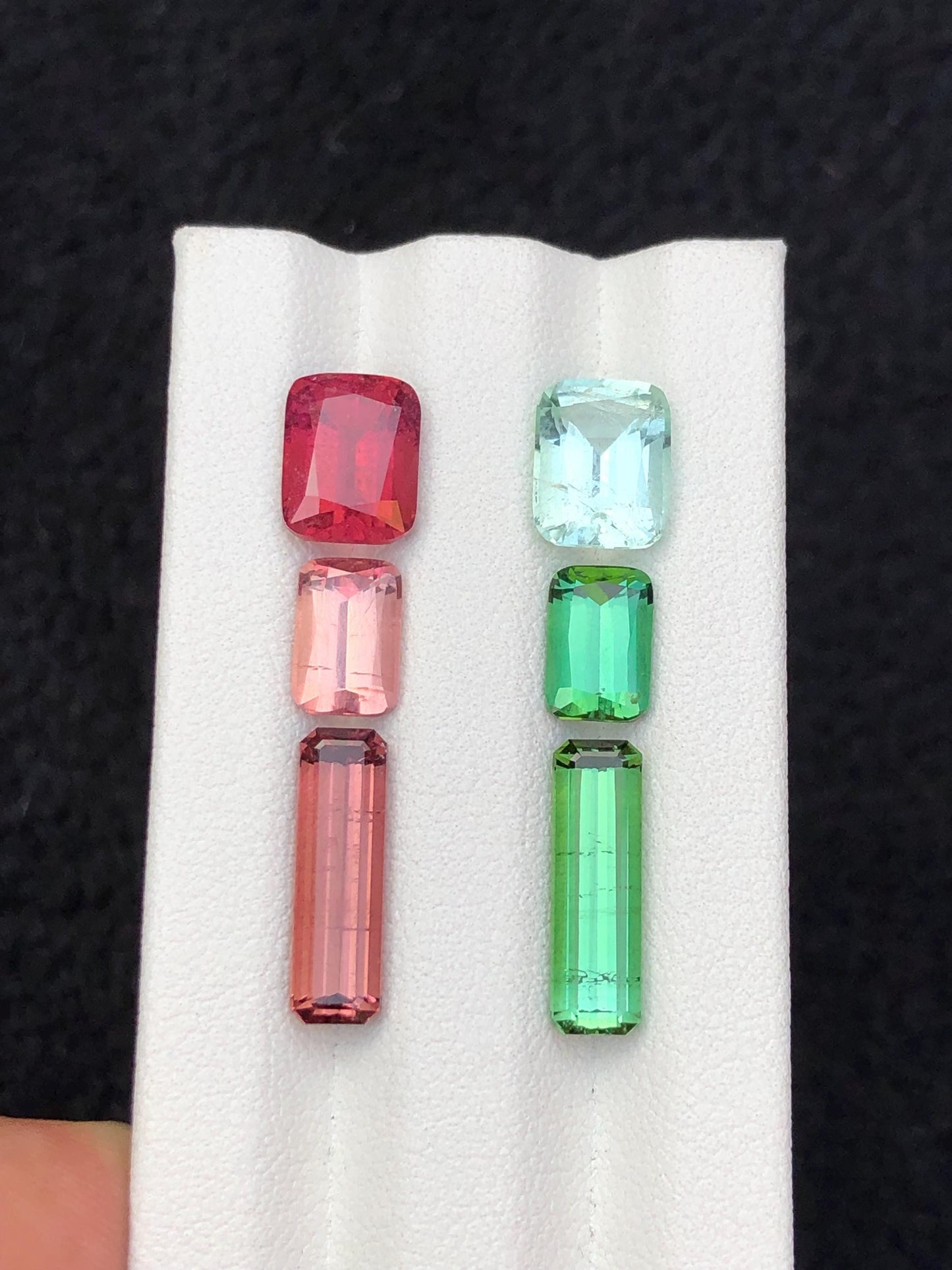 14.30 carats Face Top reverse tourmaline pairs origin Afghanistan