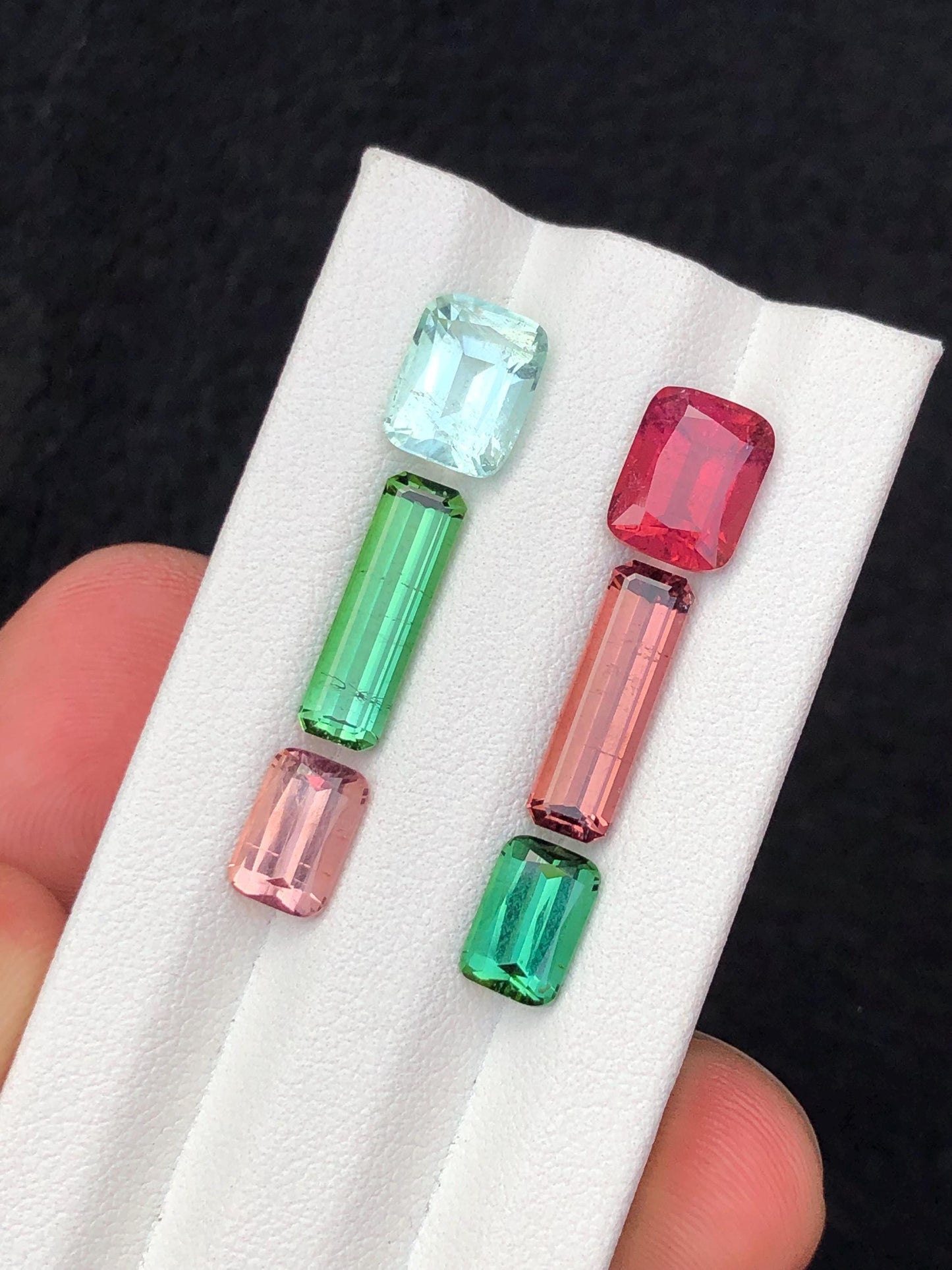 14.30 carats Face Top reverse tourmaline pairs origin Afghanistan