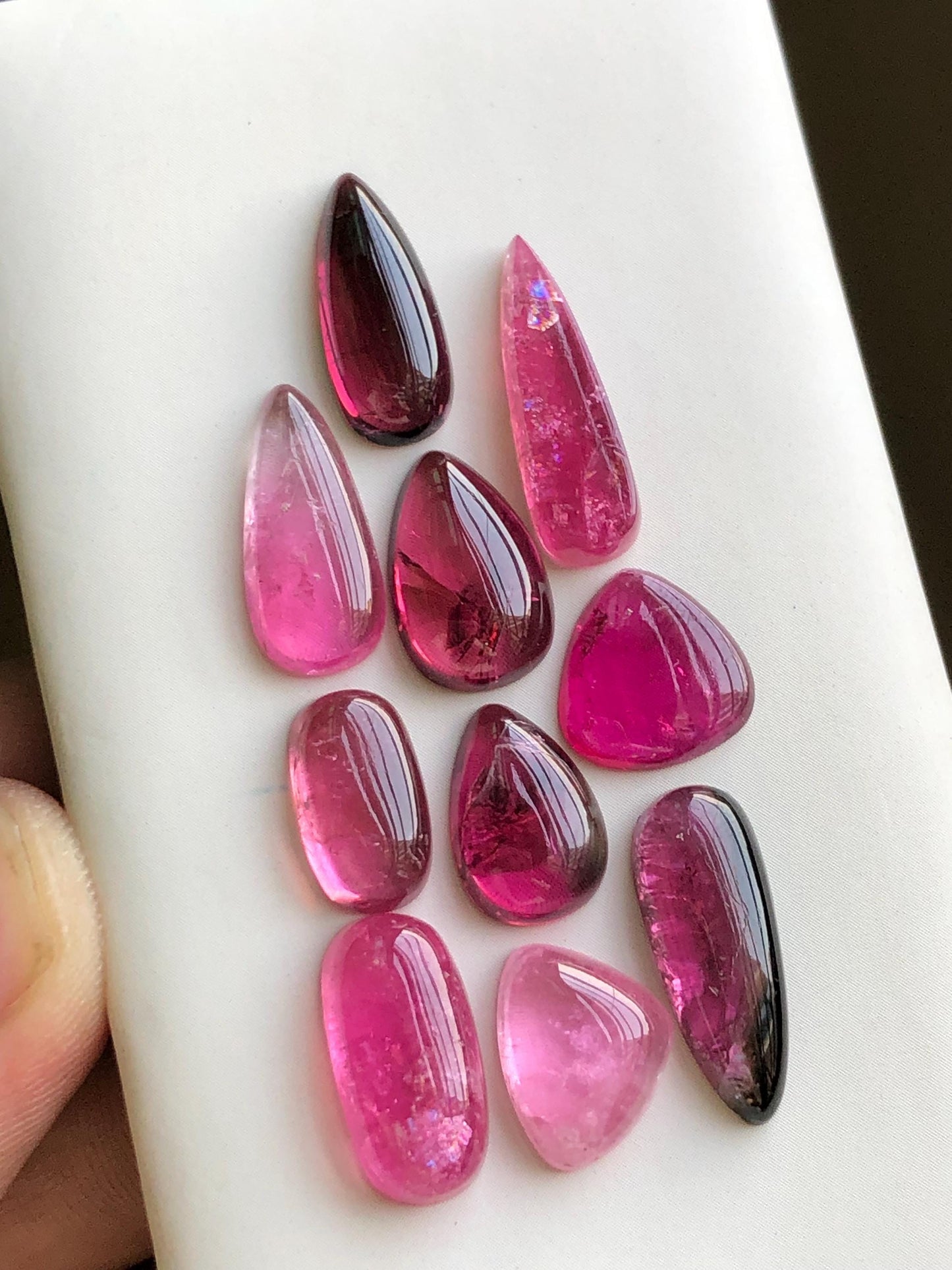 37.60 carats Hot pink tourmaline cabochons lot origin Afghanistan kunar mine