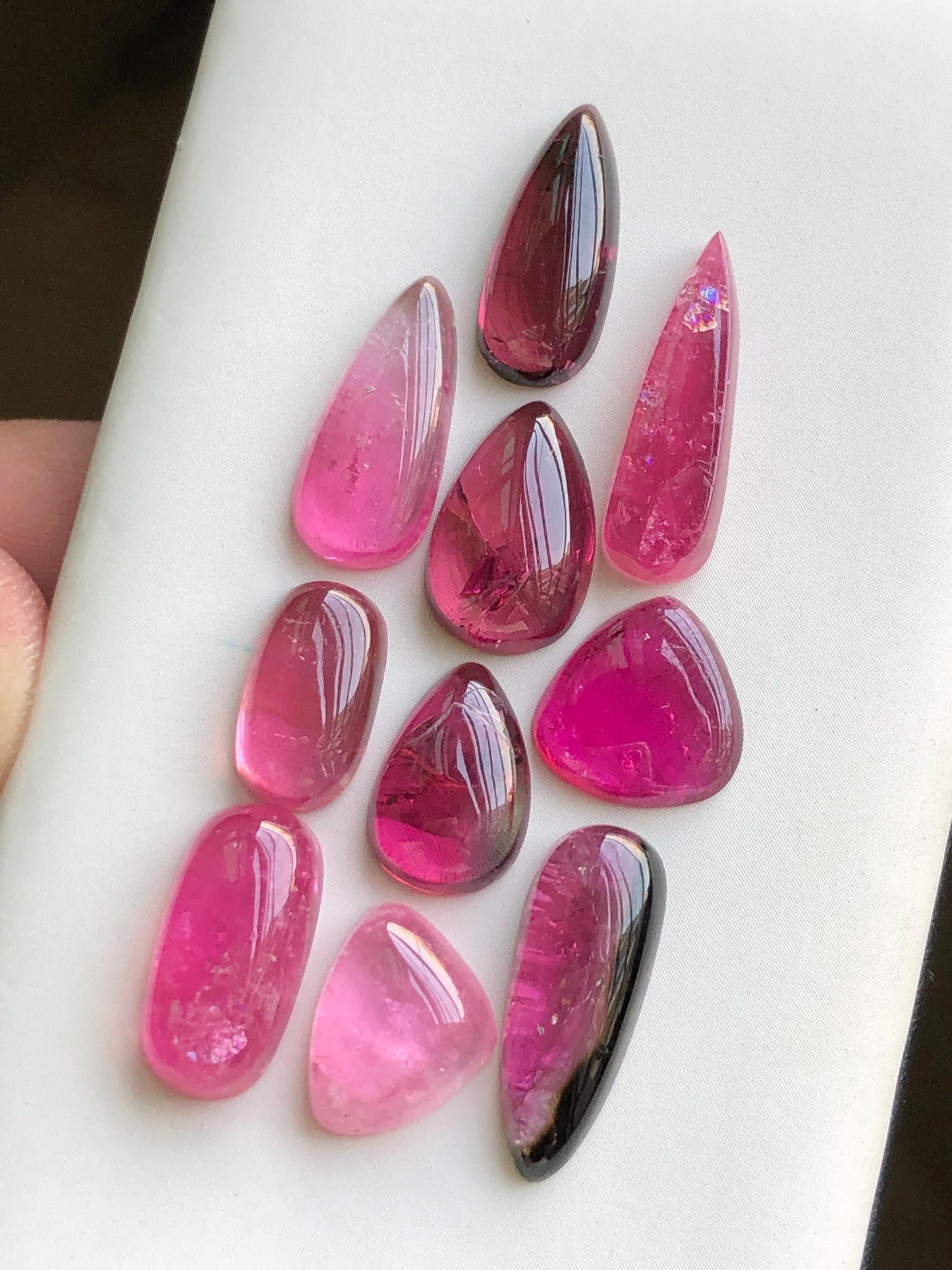 37.60 carats Hot pink tourmaline cabochons lot origin Afghanistan kunar mine