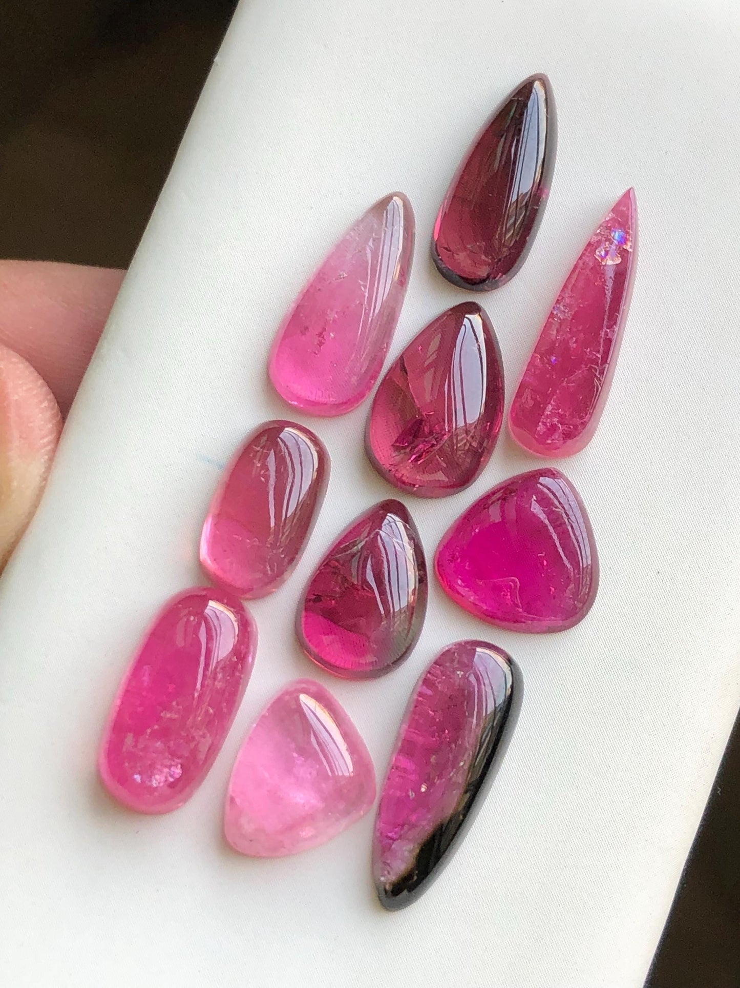 37.60 carats Hot pink tourmaline cabochons lot origin Afghanistan kunar mine