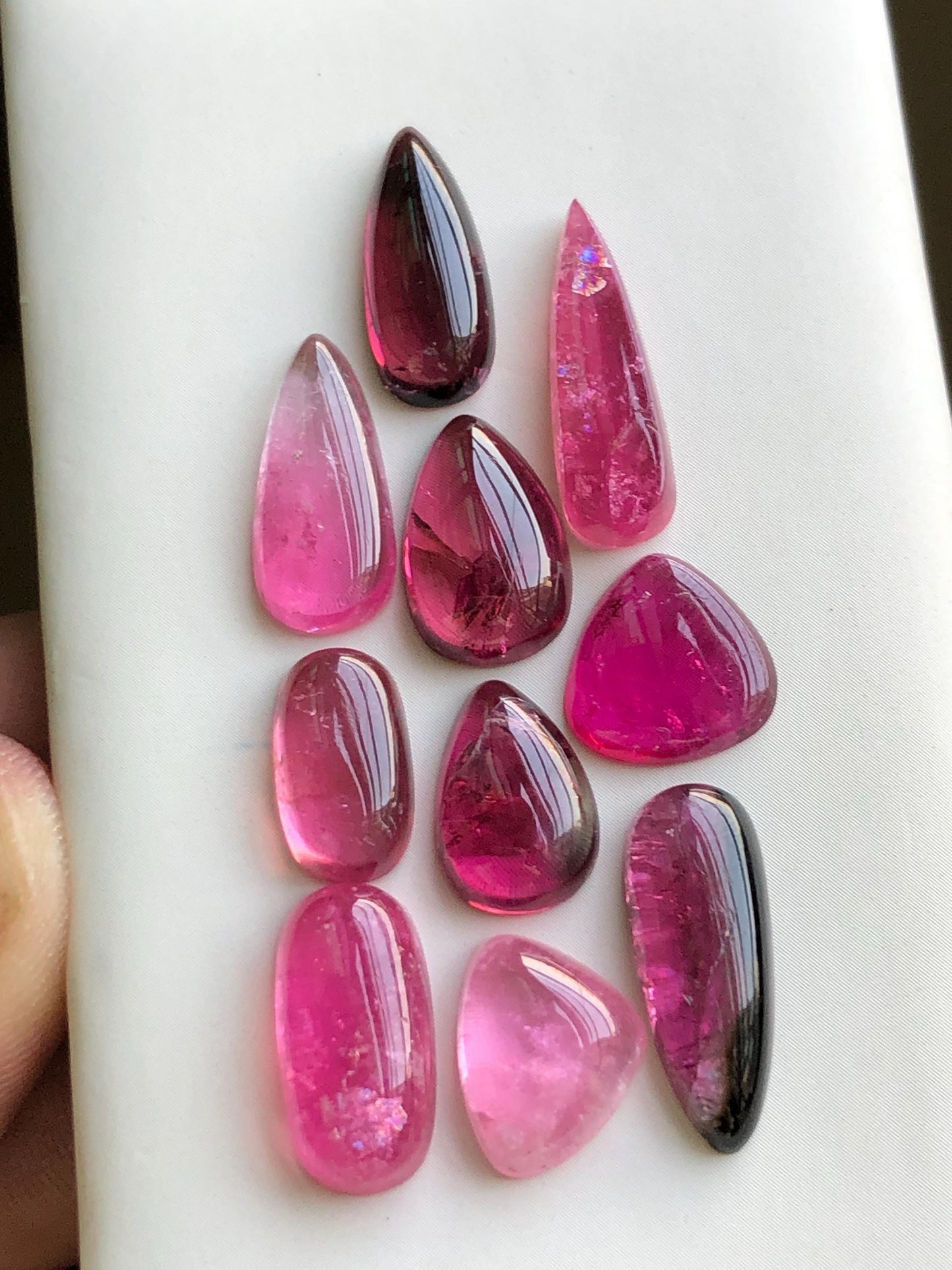 37.60 carats Hot pink tourmaline cabochons lot origin Afghanistan kunar mine