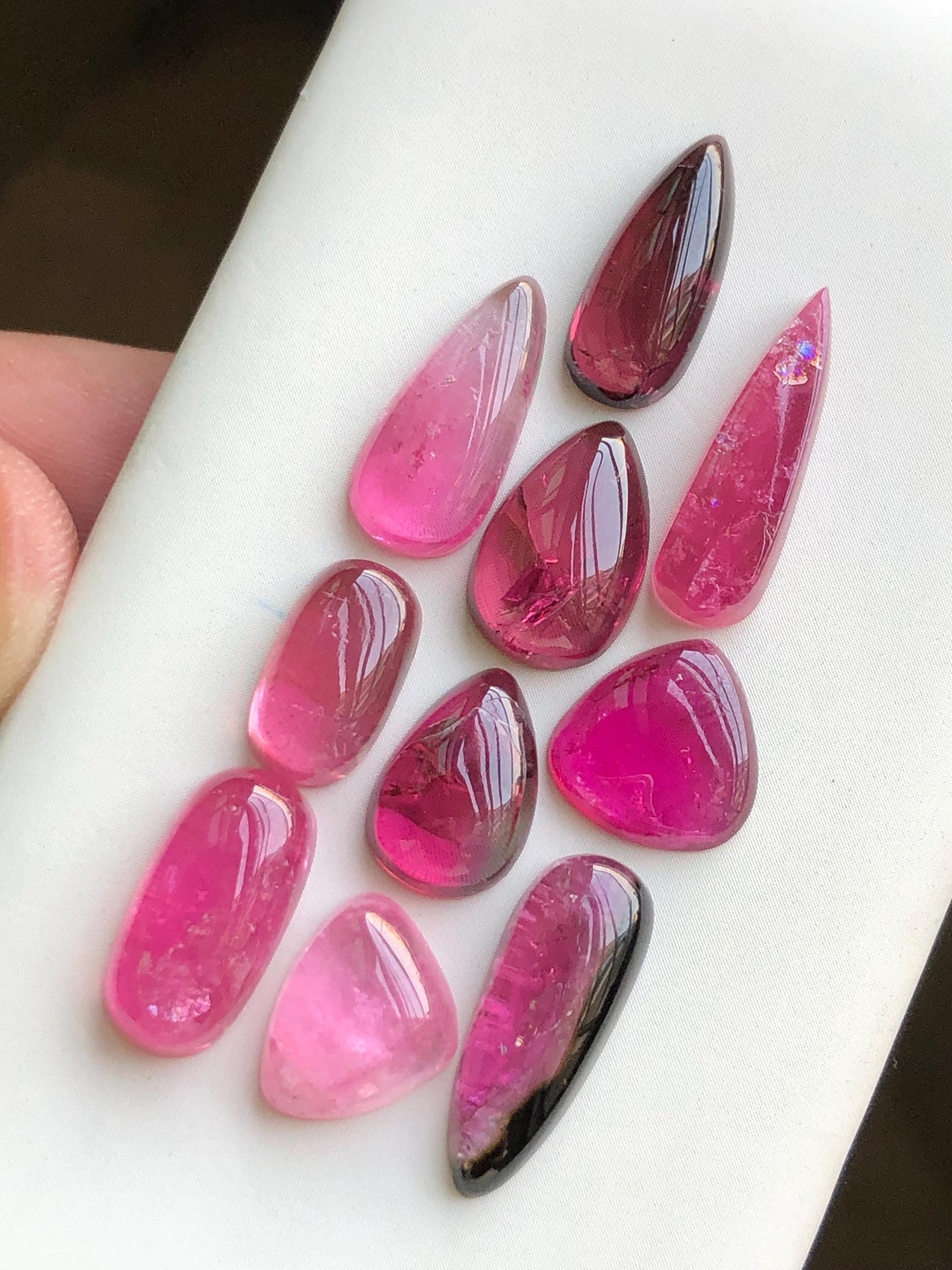 37.60 carats Hot pink tourmaline cabochons lot origin Afghanistan kunar mine