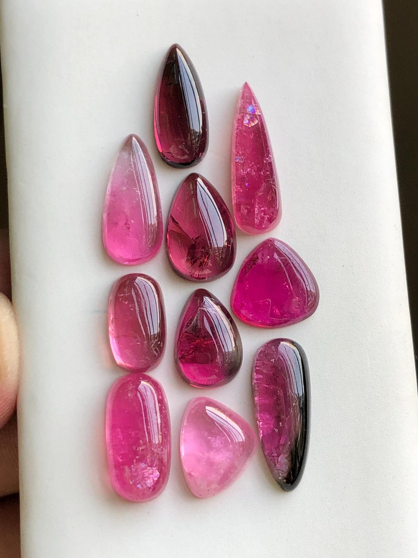 37.60 carats Hot pink tourmaline cabochons lot origin Afghanistan kunar mine