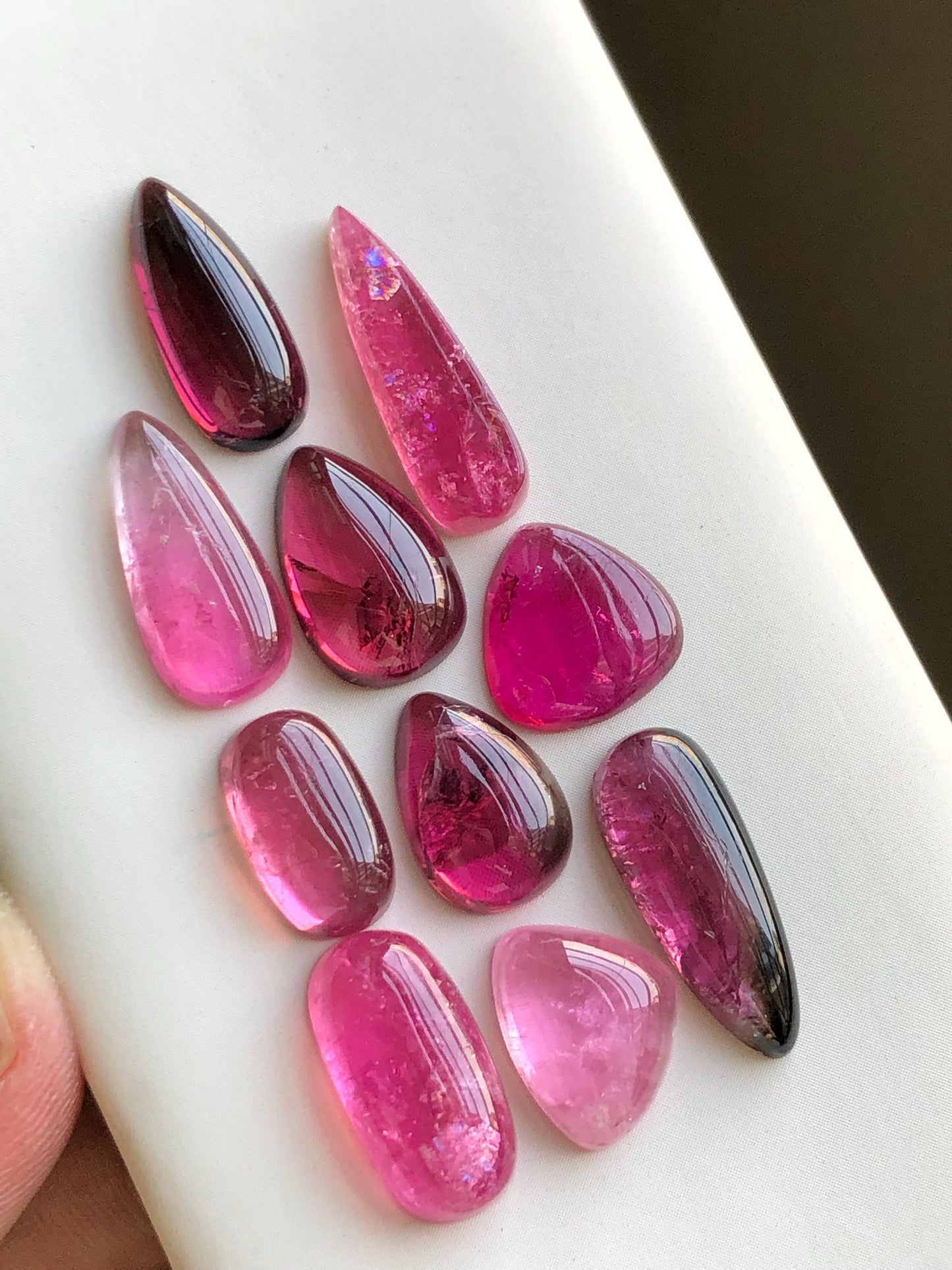 37.60 carats Hot pink tourmaline cabochons lot origin Afghanistan kunar mine