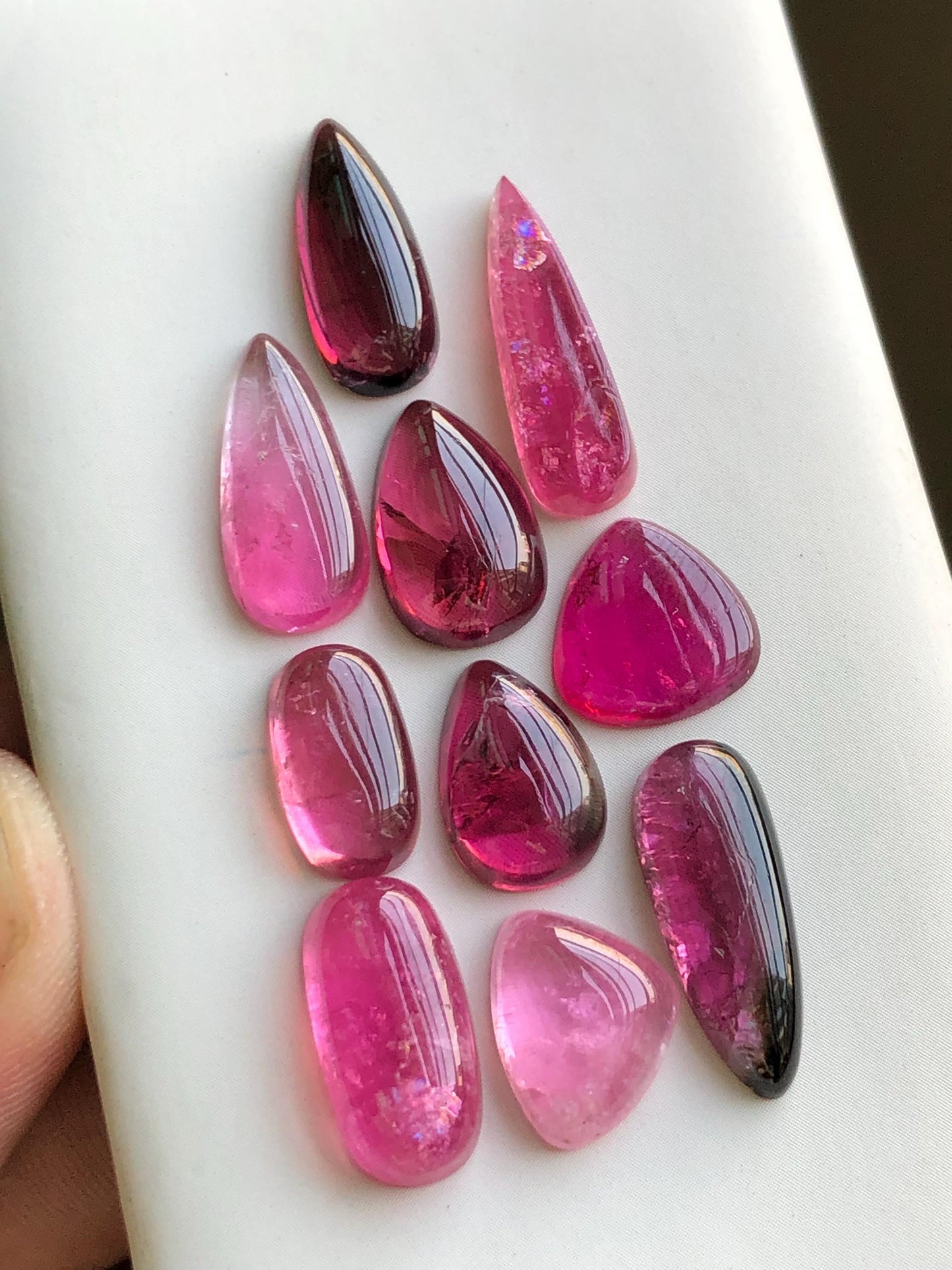 37.60 carats Hot pink tourmaline cabochons lot origin Afghanistan kunar mine