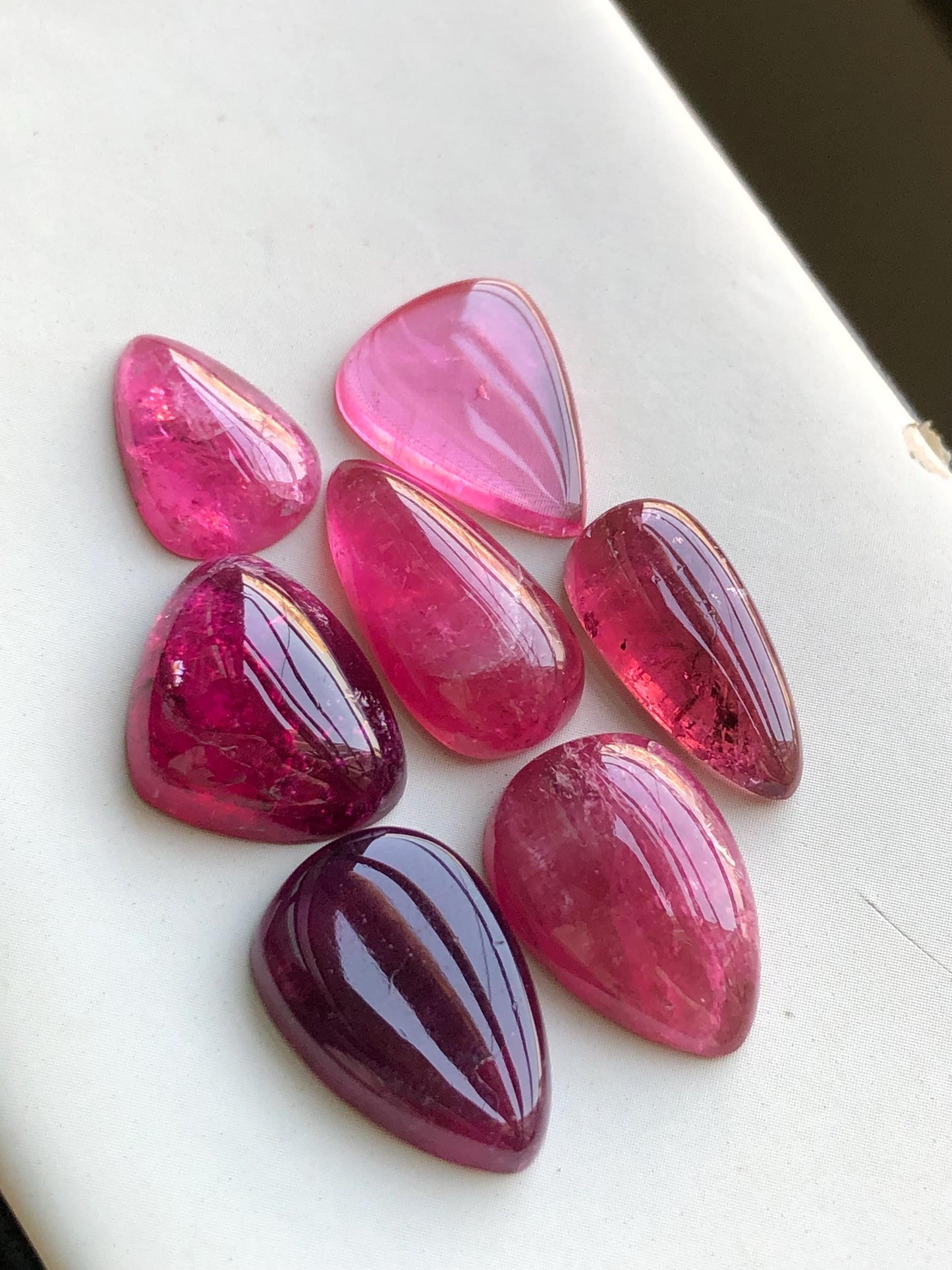 45 carats Rubilight tourmaline cabochons lot origin Afghanistan kunar mine