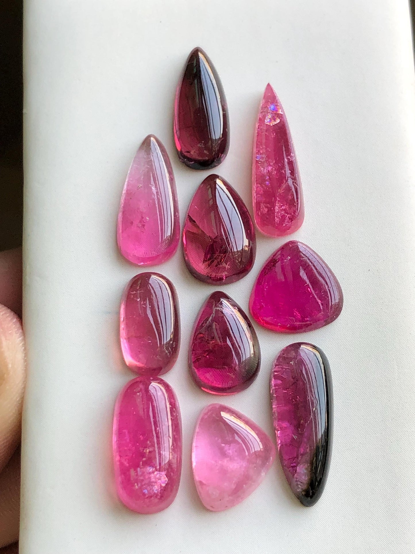 37.60 carats Hot pink tourmaline cabochons lot origin Afghanistan kunar mine