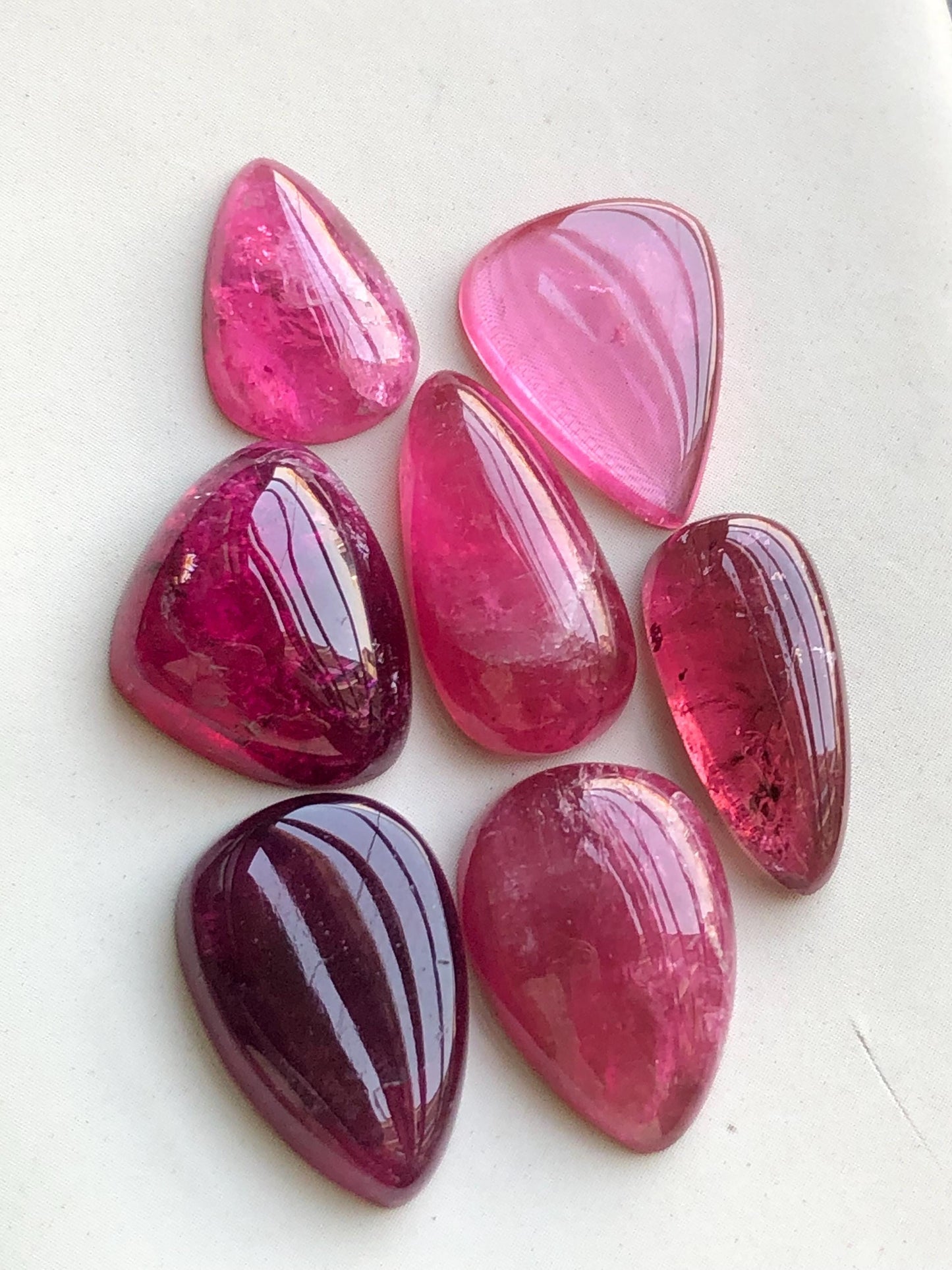 45 carats Rubilight tourmaline cabochons lot origin Afghanistan kunar mine