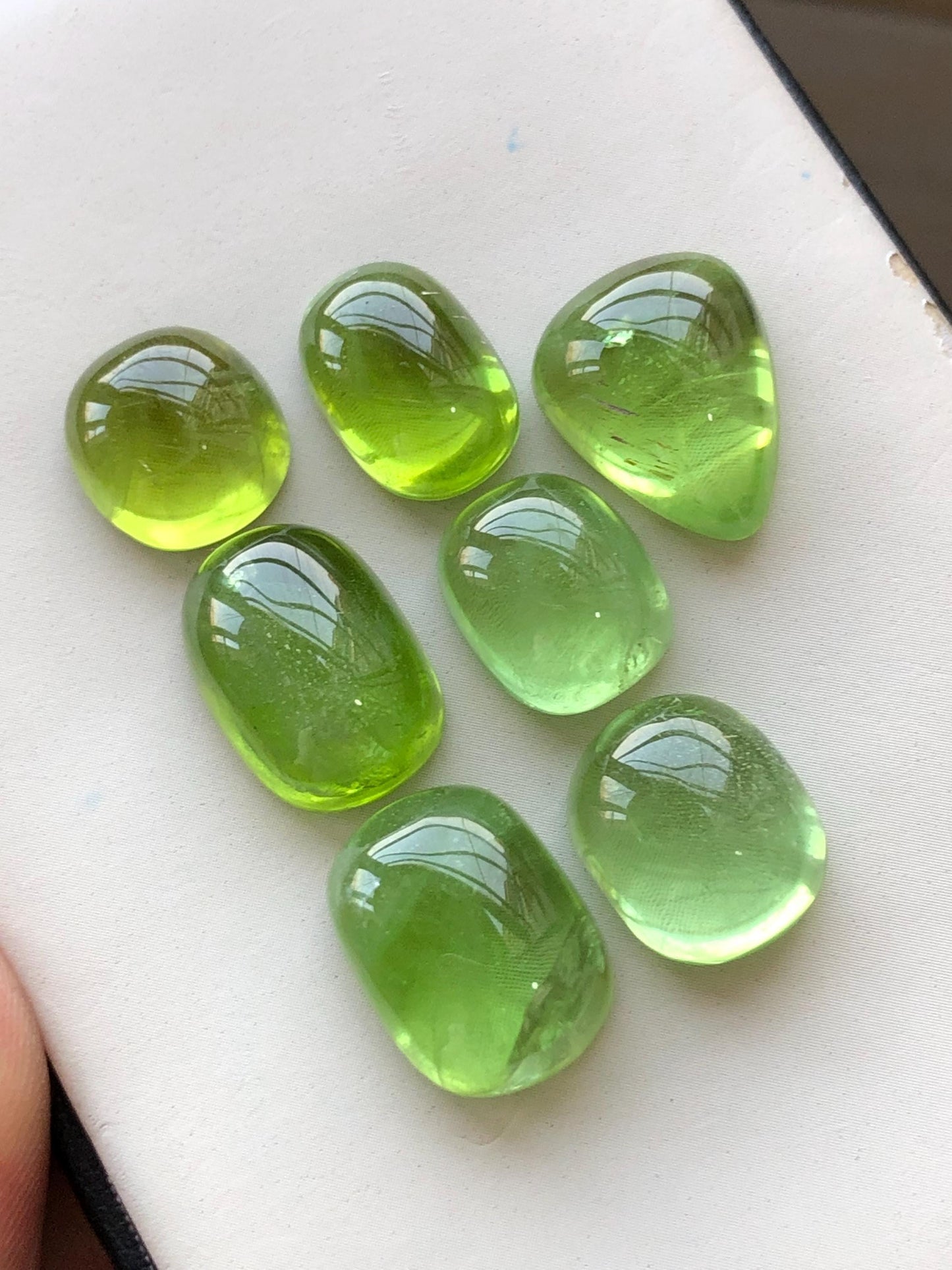 73.20 carats Peridot cabochons lot origin Pakistan