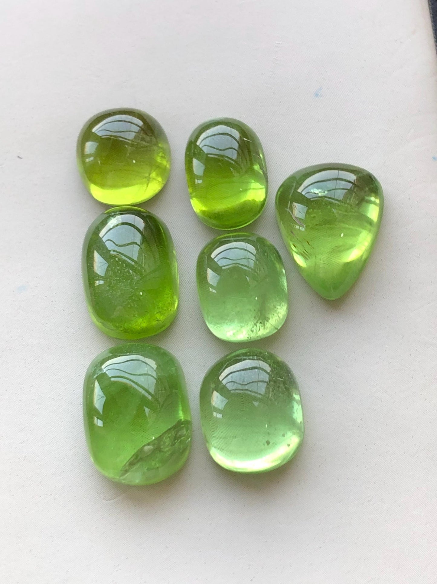 73.20 carats Peridot cabochons lot origin Pakistan