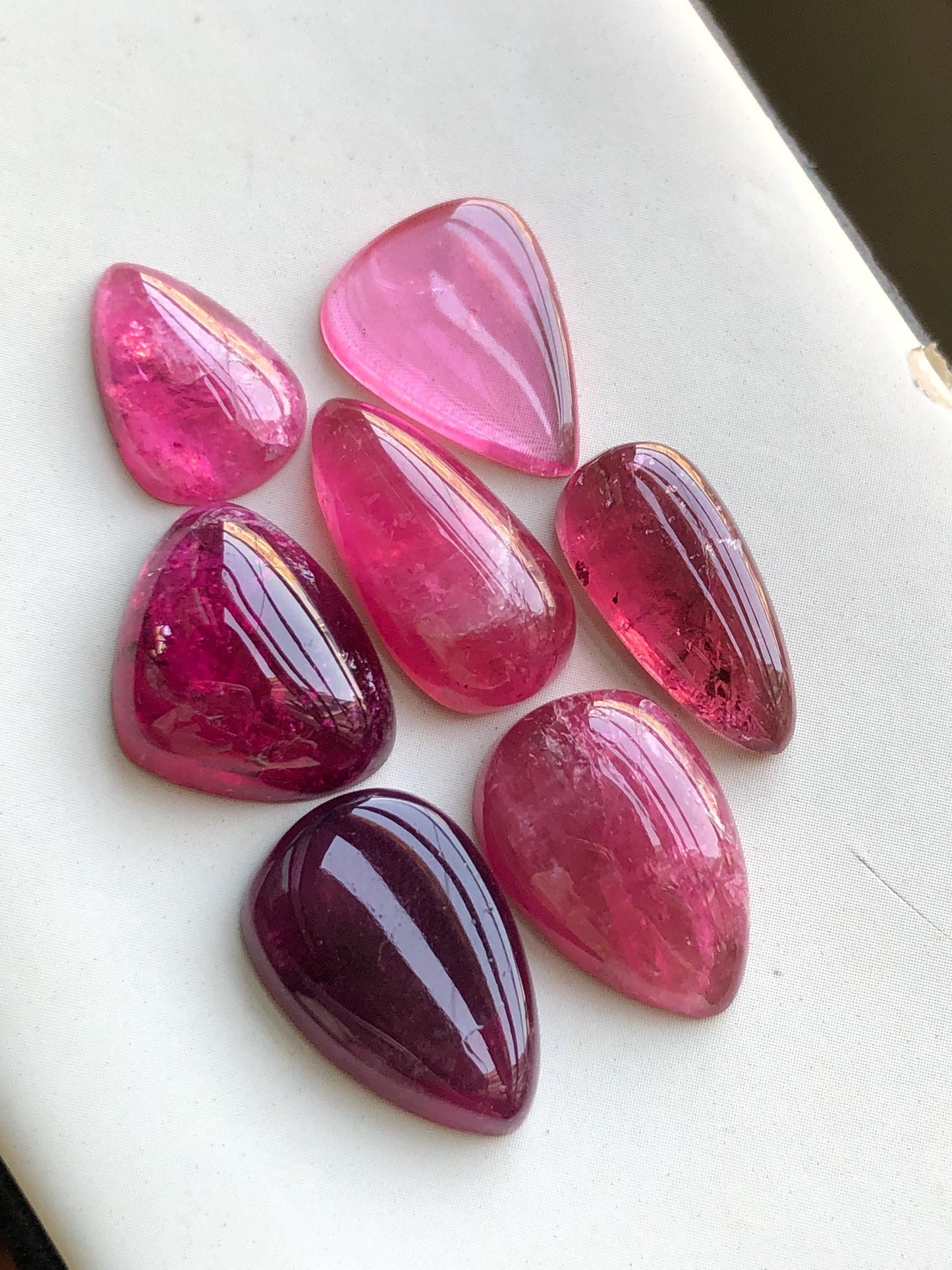 45 carats Rubilight tourmaline cabochons lot origin Afghanistan kunar mine