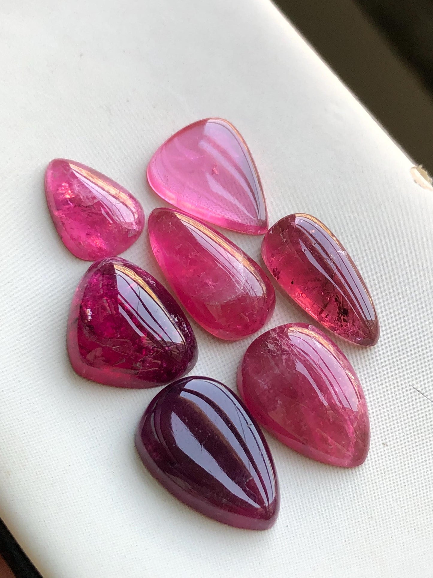 45 carats Rubilight tourmaline cabochons lot origin Afghanistan kunar mine