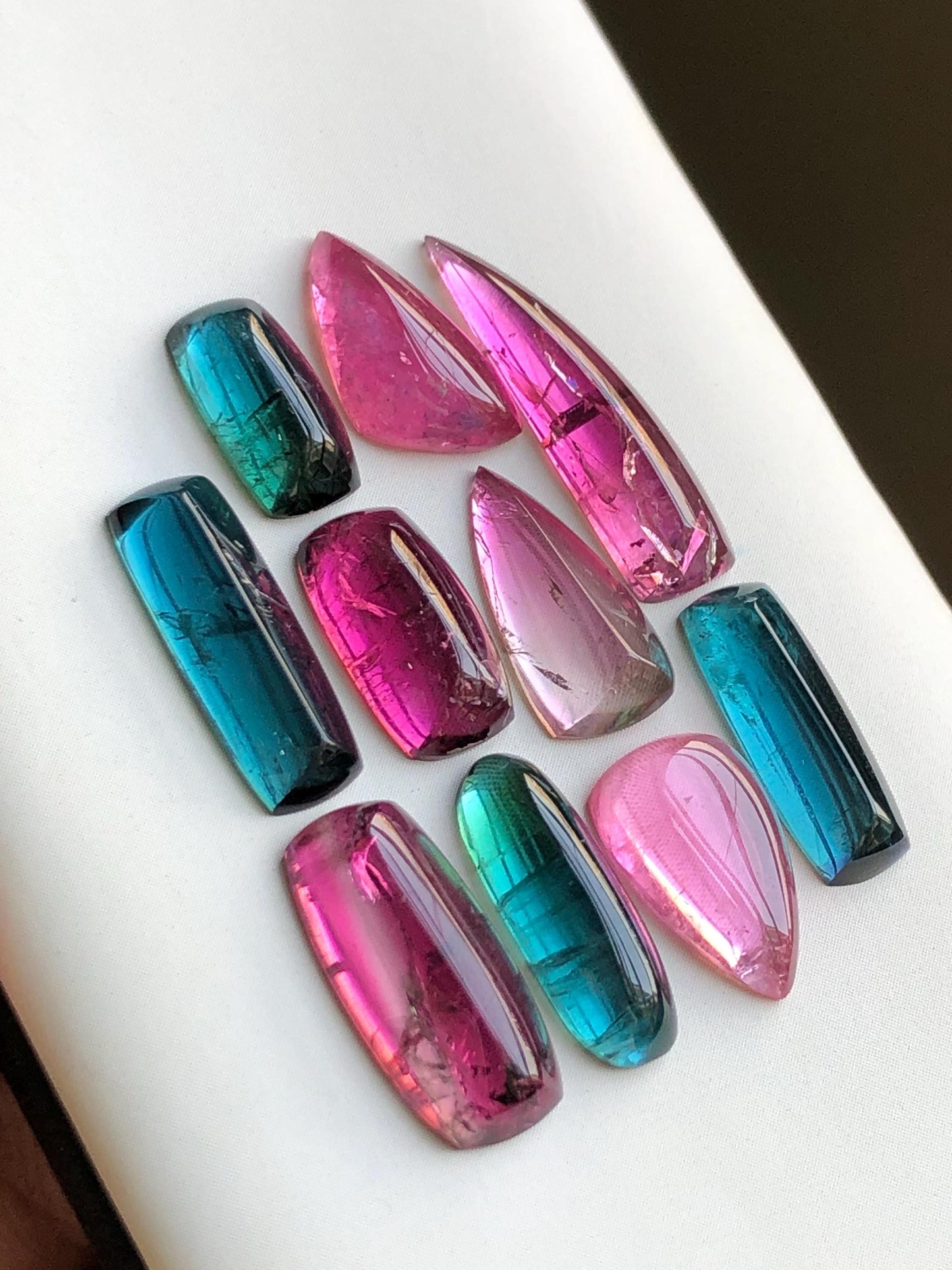 27.40 carats Multi tourmaline cabochons lot origin Afghanistan kunar mine