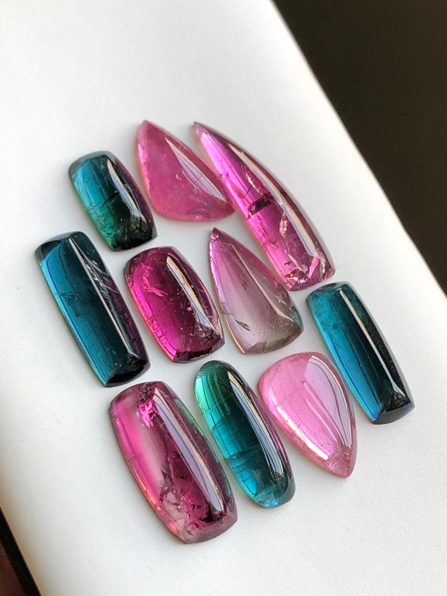 27.40 carats Multi tourmaline cabochons lot origin Afghanistan kunar mine