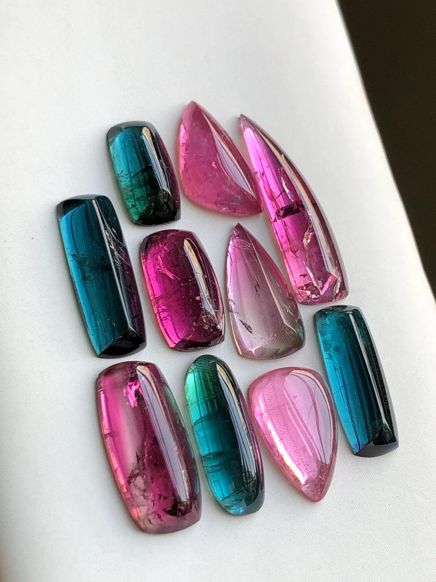 27.40 carats Multi tourmaline cabochons lot origin Afghanistan kunar mine