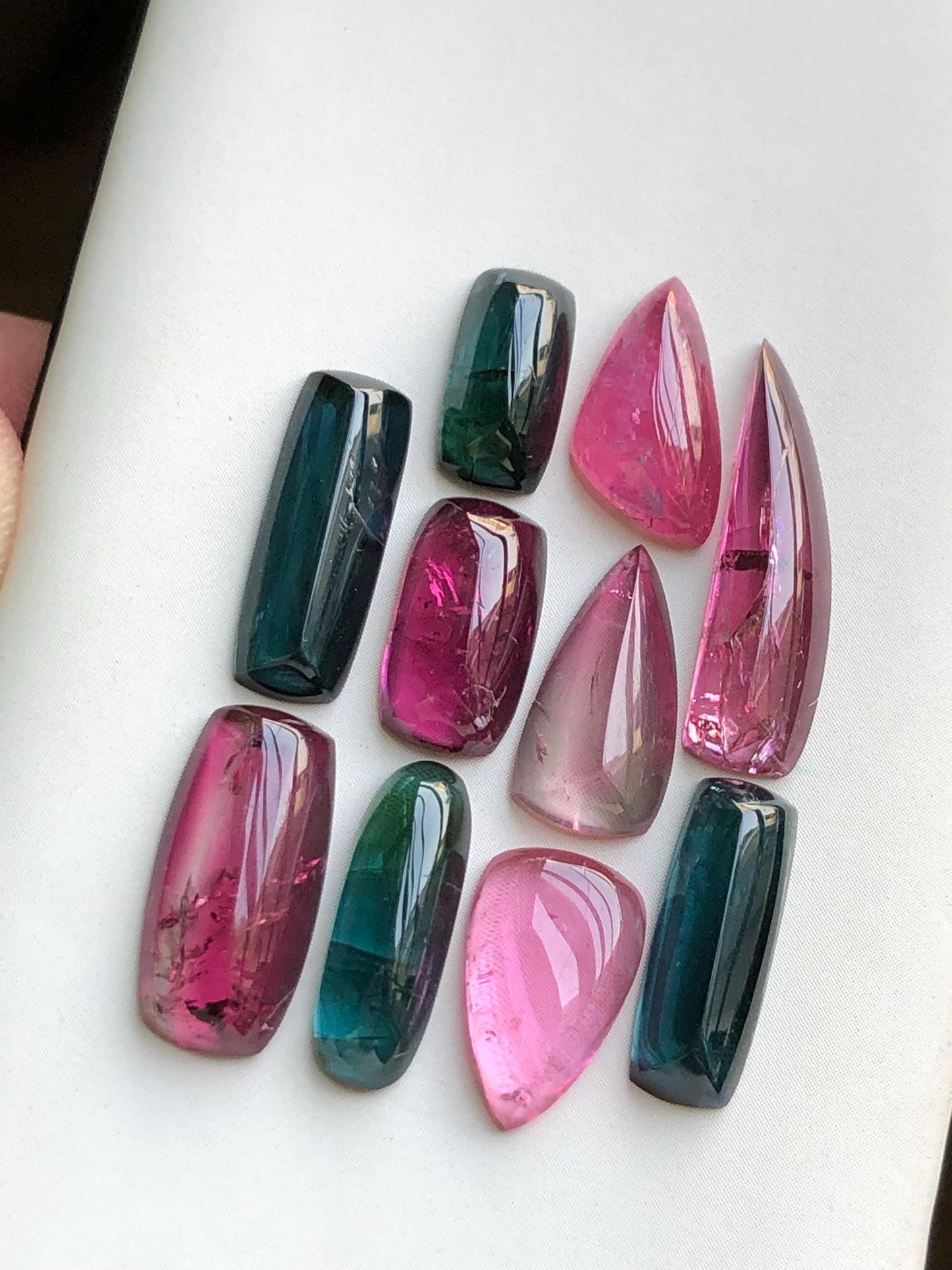 27.40 carats Multi tourmaline cabochons lot origin Afghanistan kunar mine