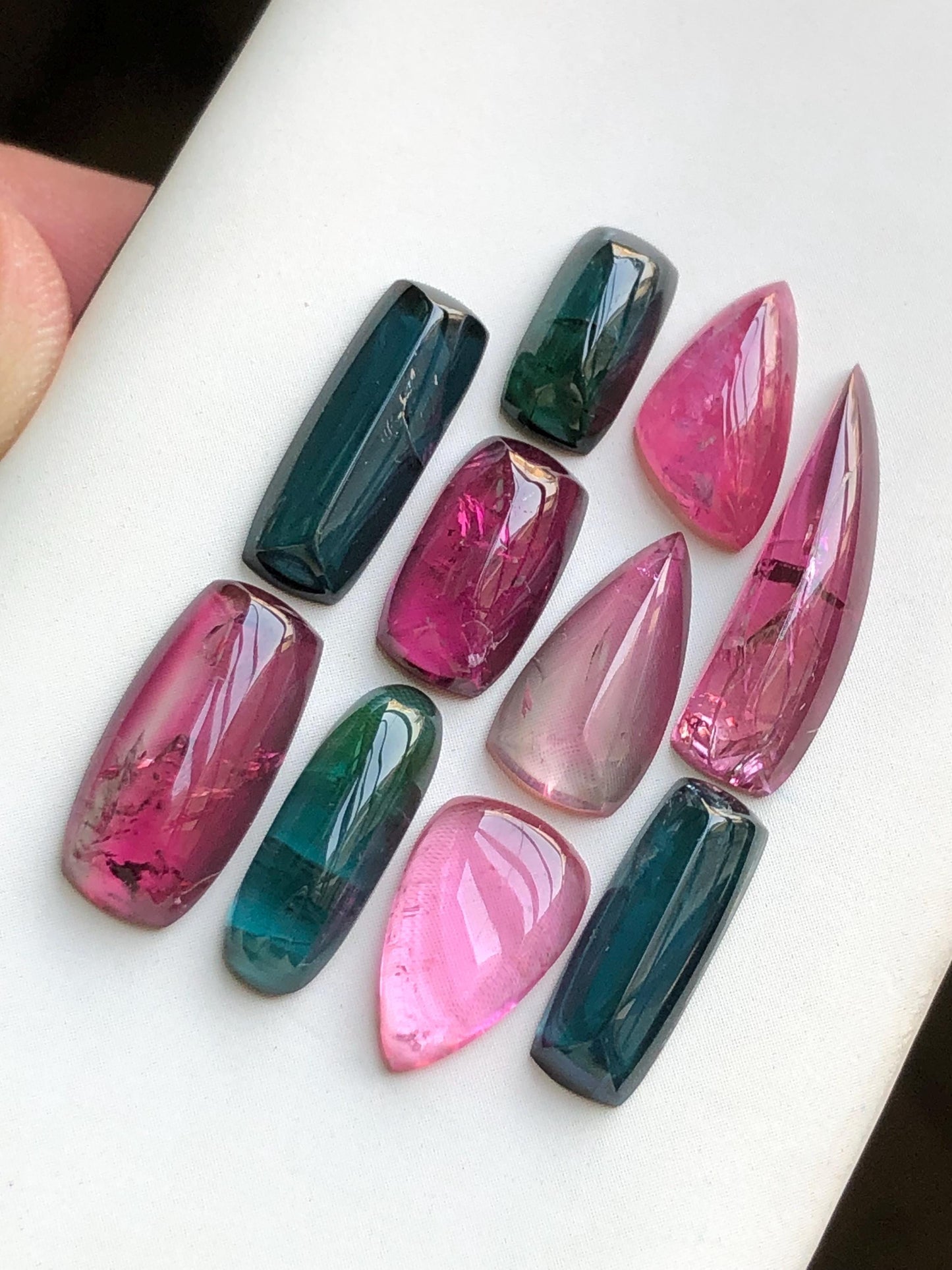 27.40 carats Multi tourmaline cabochons lot origin Afghanistan kunar mine