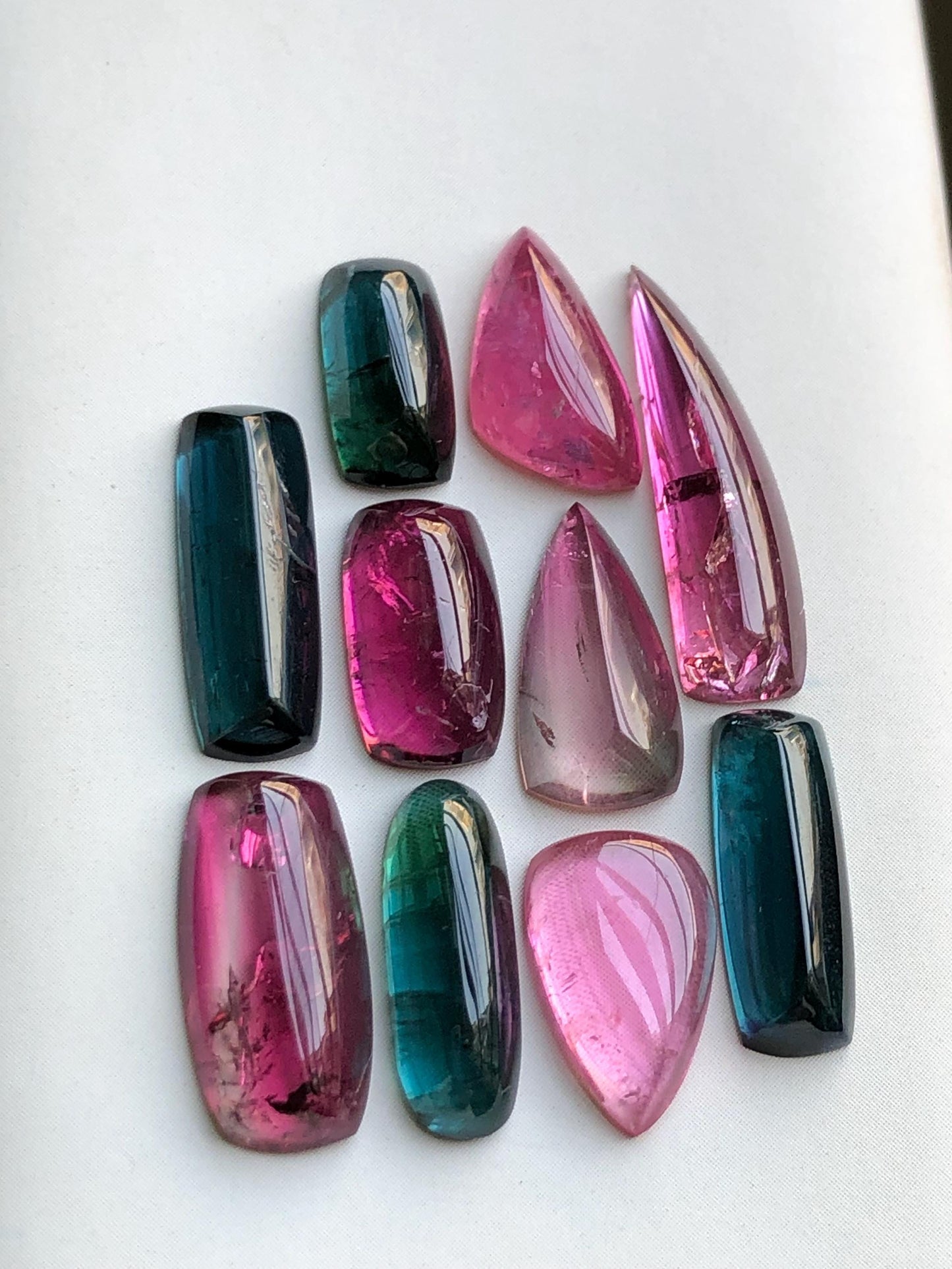 27.40 carats Multi tourmaline cabochons lot origin Afghanistan kunar mine