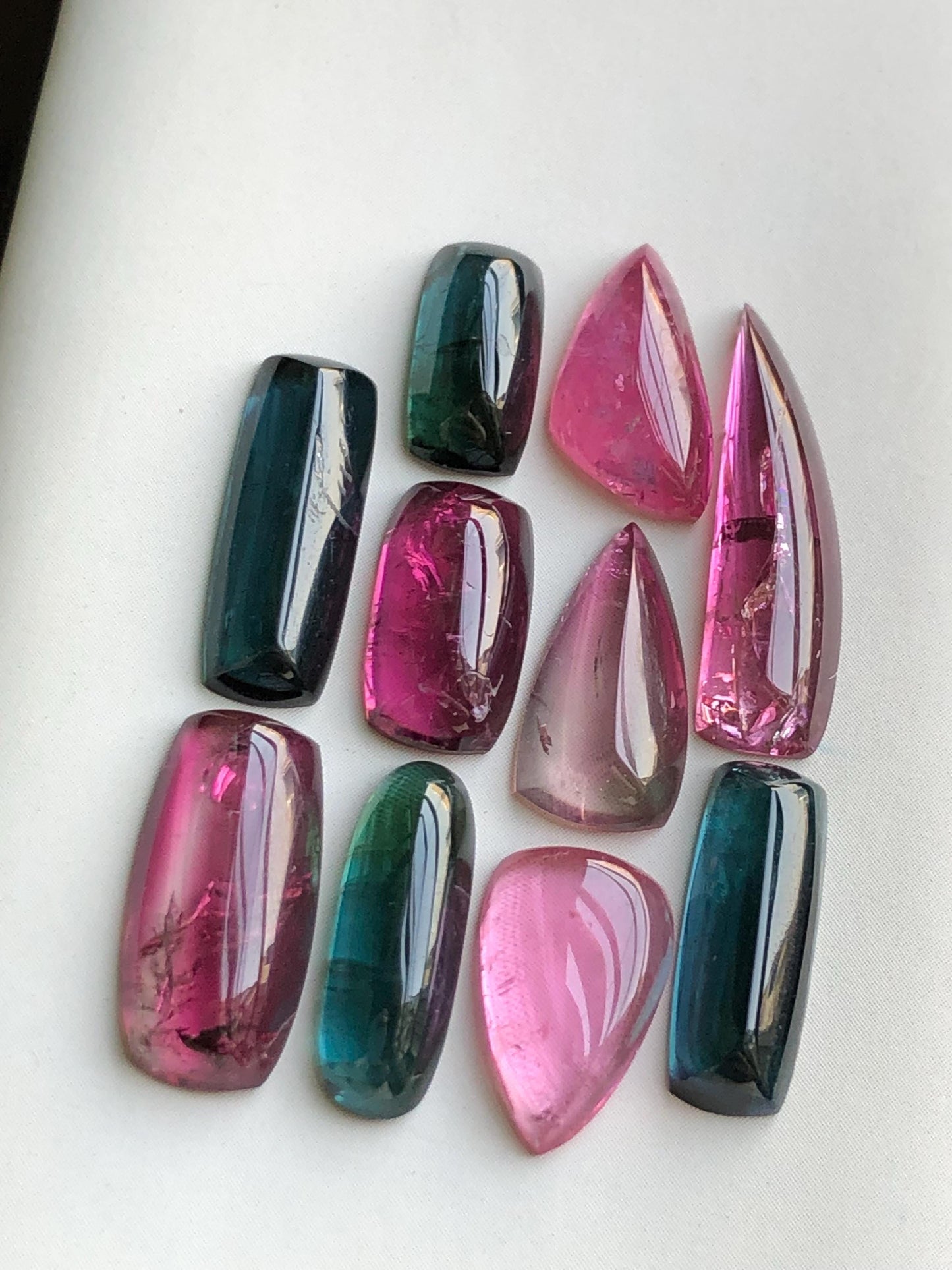 27.40 carats Multi tourmaline cabochons lot origin Afghanistan kunar mine