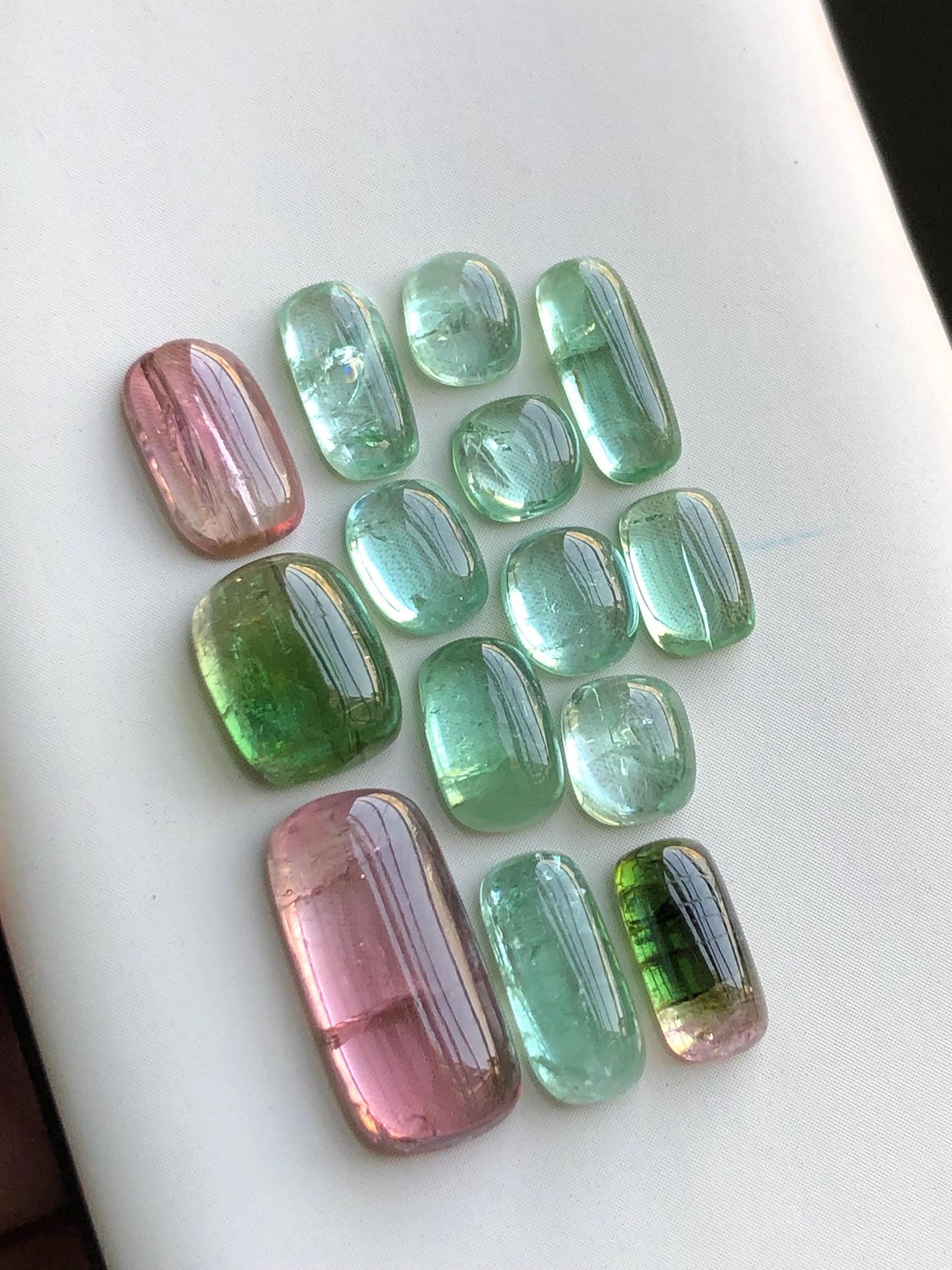 22 carats Multi colours tourmaline cabochons lot origin Afghanistan kunar mine