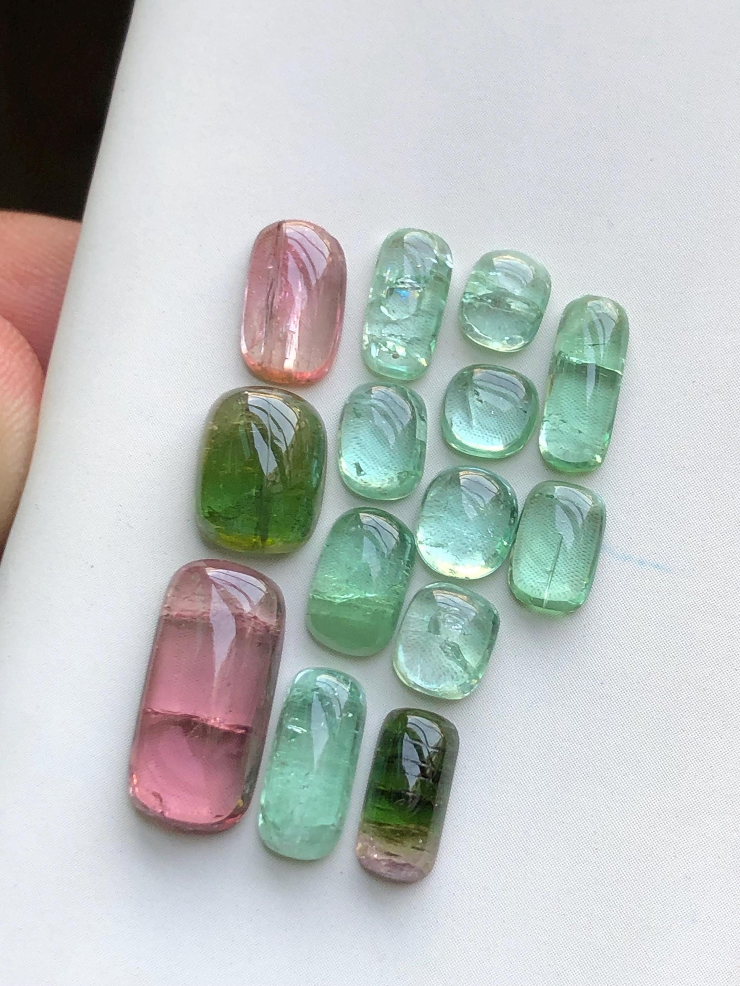 22 carats Multi colours tourmaline cabochons lot origin Afghanistan kunar mine