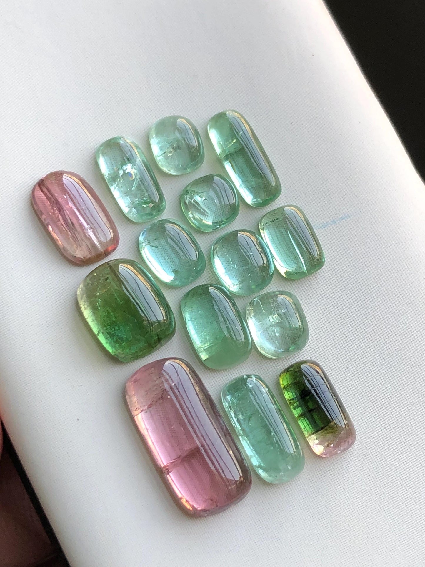 22 carats Multi colours tourmaline cabochons lot origin Afghanistan kunar mine