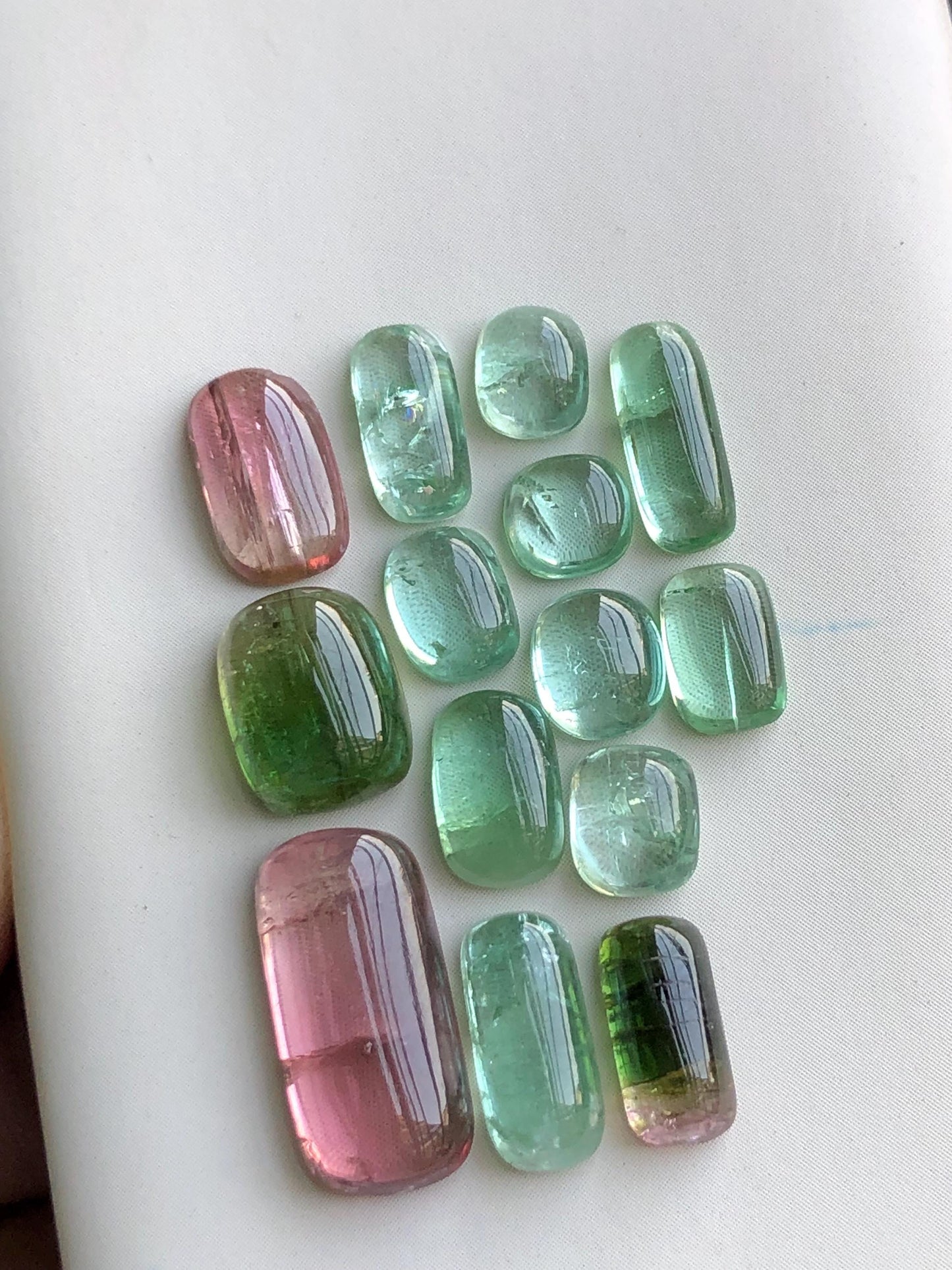 22 carats Multi colours tourmaline cabochons lot origin Afghanistan kunar mine