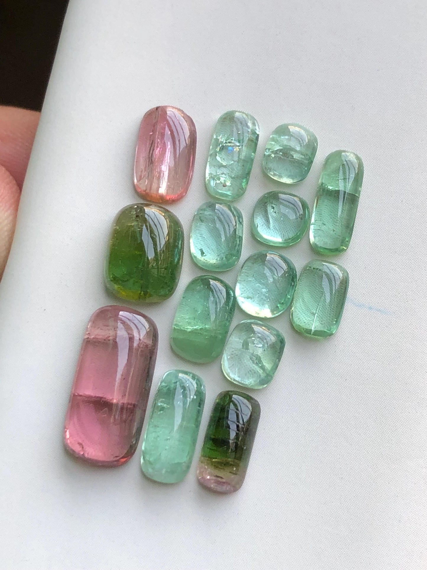 22 carats Multi colours tourmaline cabochons lot origin Afghanistan kunar mine