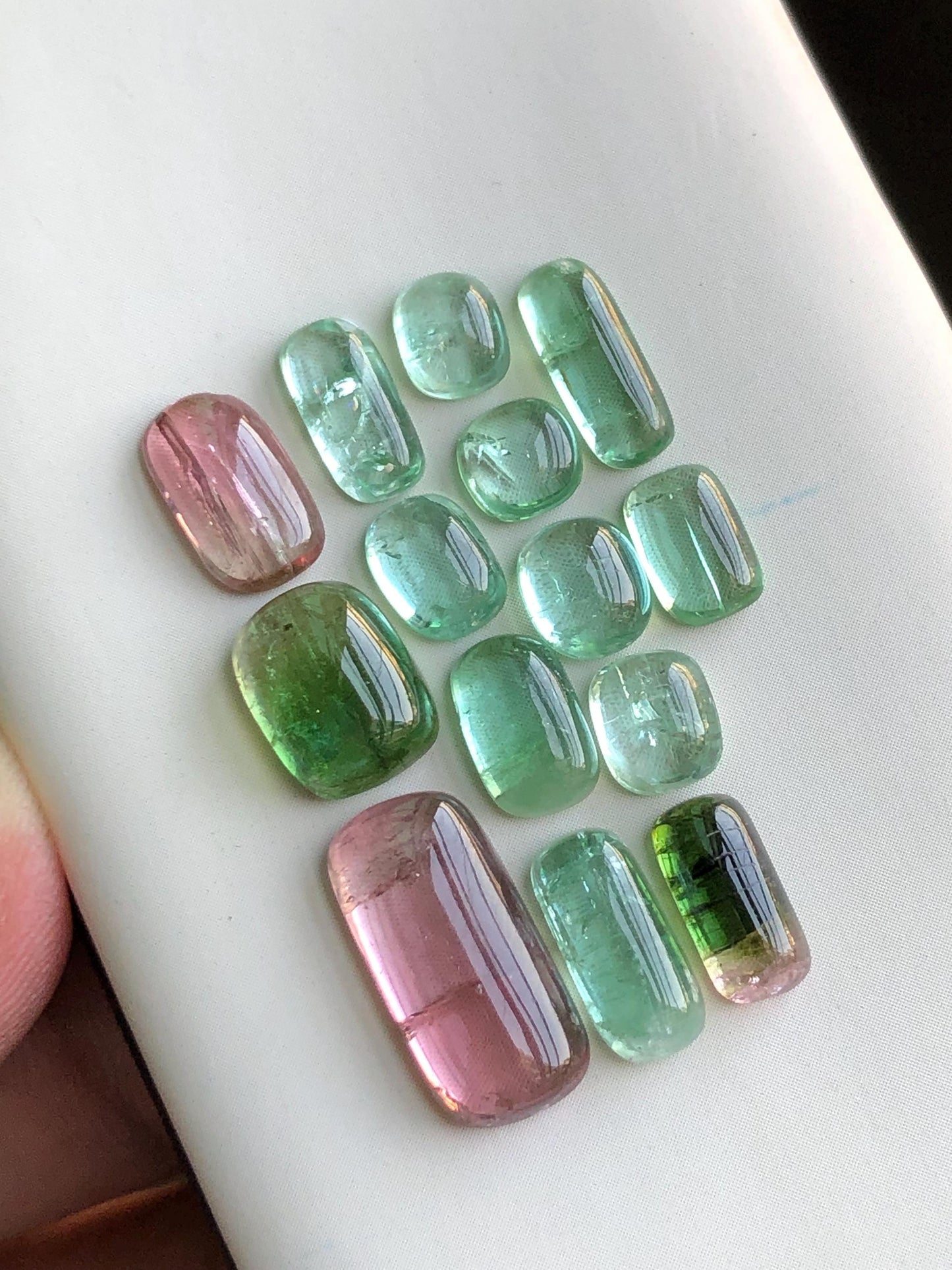 22 carats Multi colours tourmaline cabochons lot origin Afghanistan kunar mine