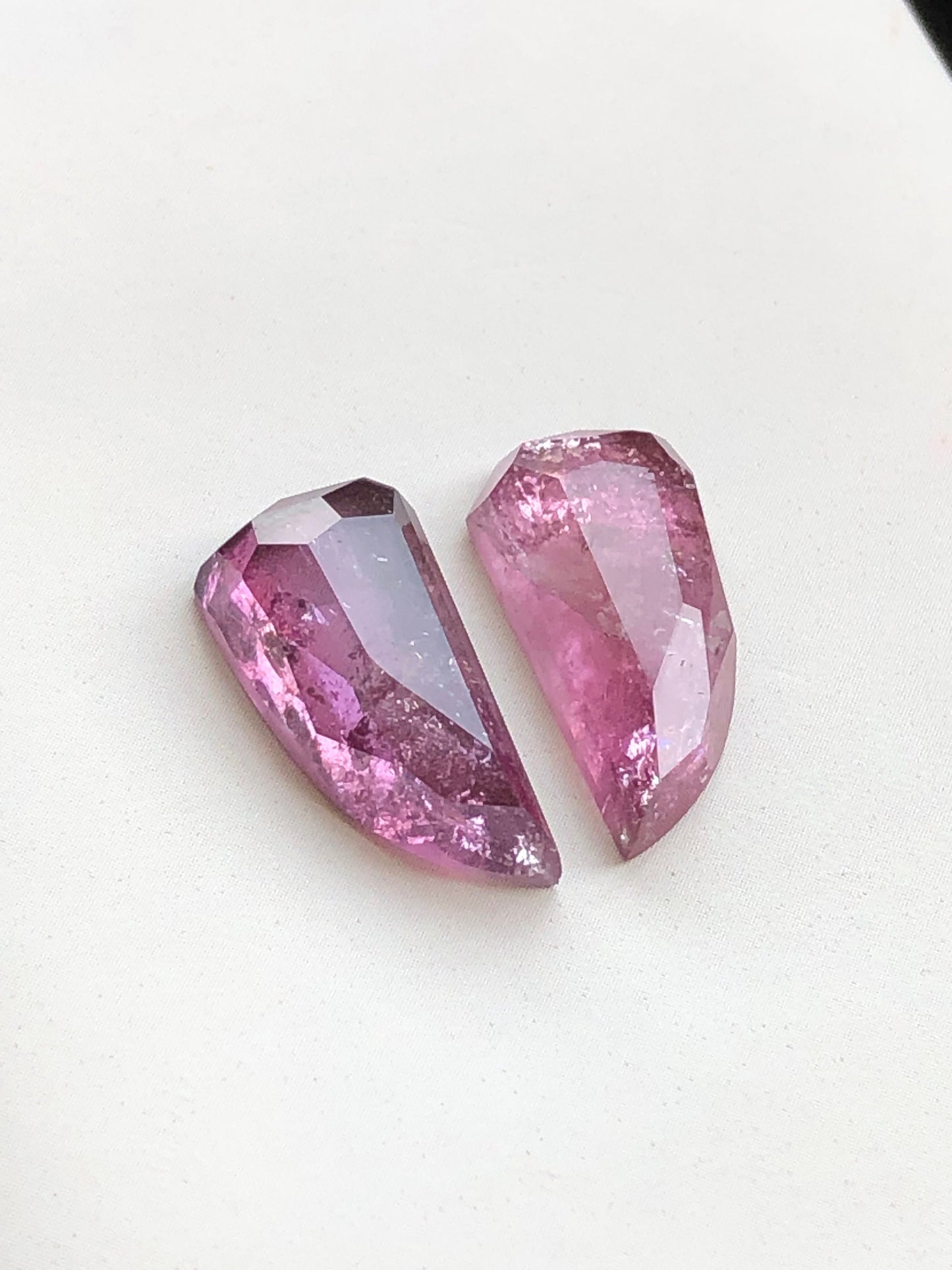 Natural top quality tourmaline pairs rosecuts available for sale