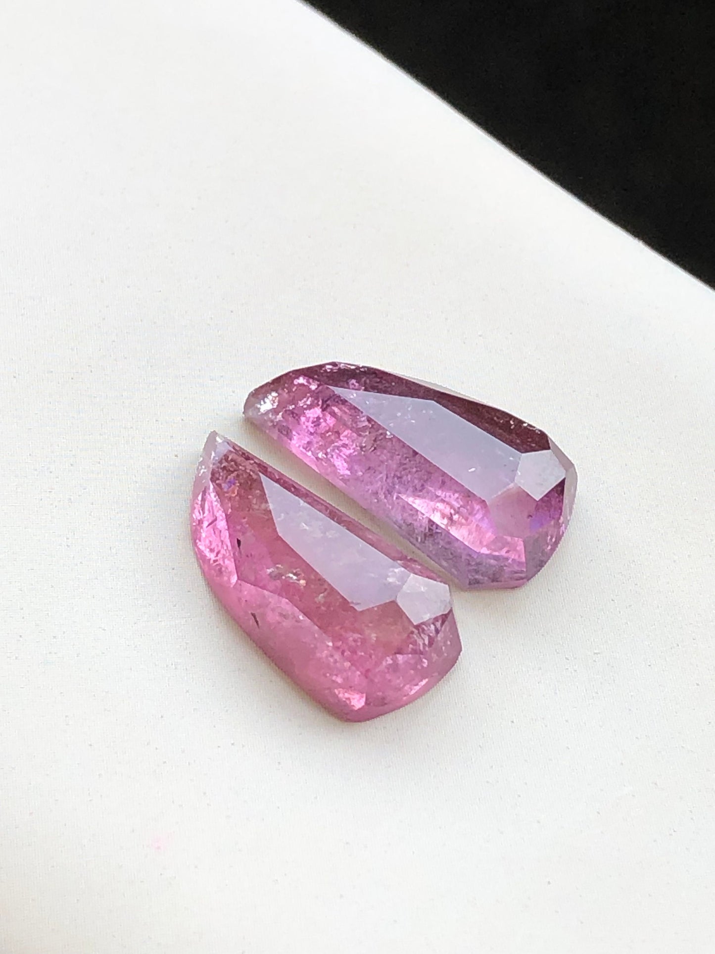 Natural top quality tourmaline pairs rosecuts available for sale