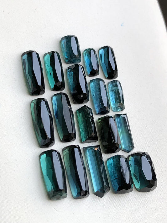 25 carats Dark blue tourmaline rose cuts lot origin Afghanistan kunar mine