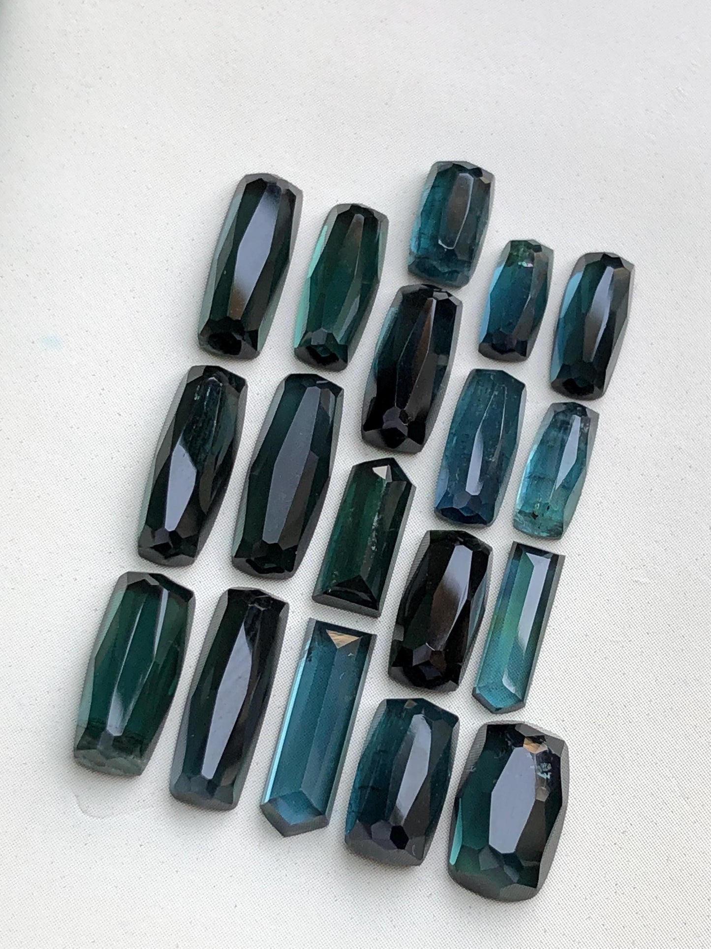 25 carats Dark blue tourmaline rose cuts lot origin Afghanistan kunar mine